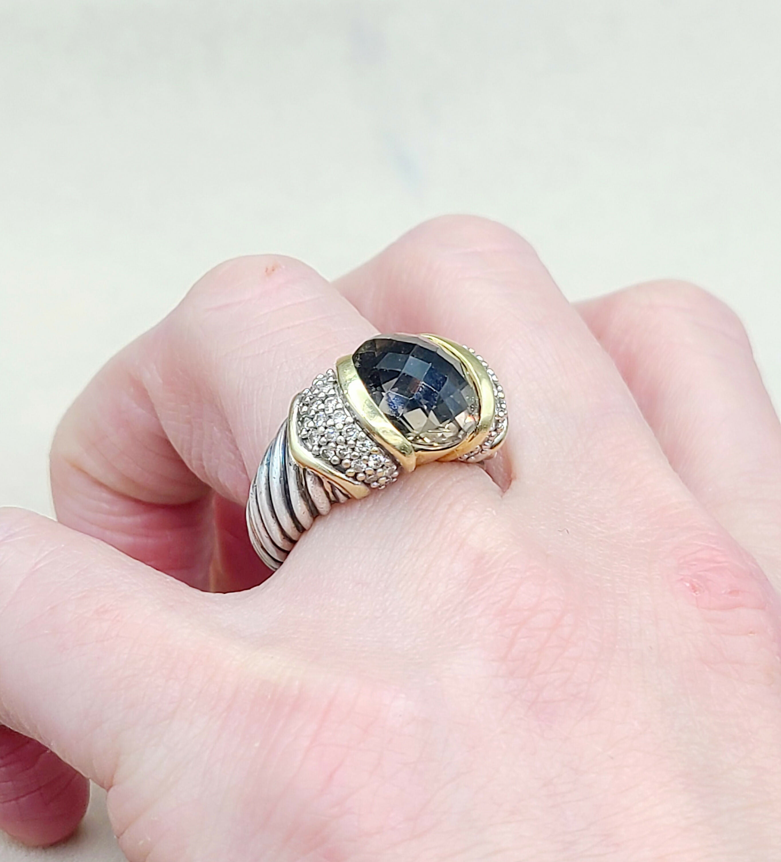 David Yurman Capri Ring Smoky Quartz & Diamonds、mySite、hinf8tx79