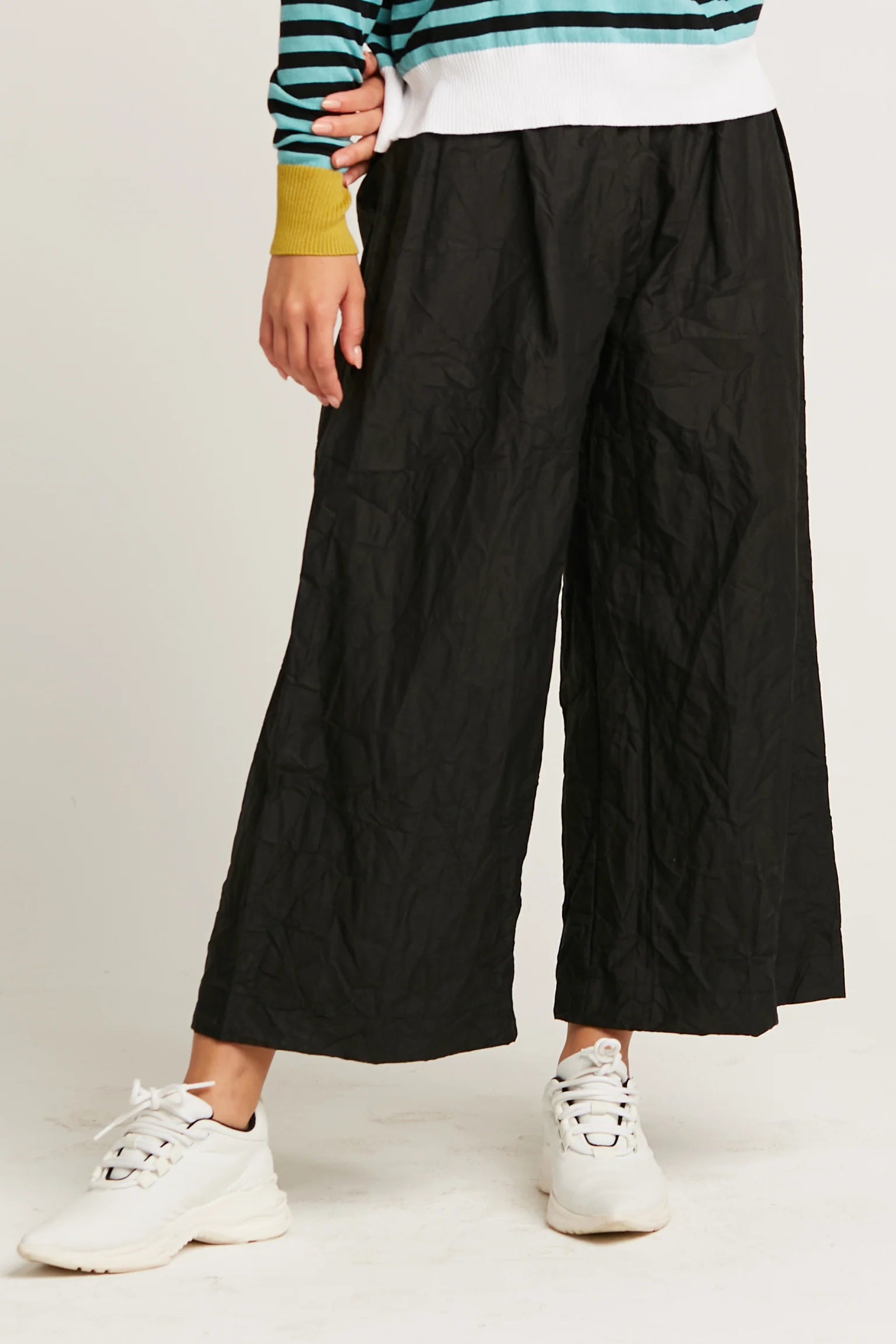 Planet by Lauren G Crushed Nylon Crop Gaucho Pants、mySite、noshort