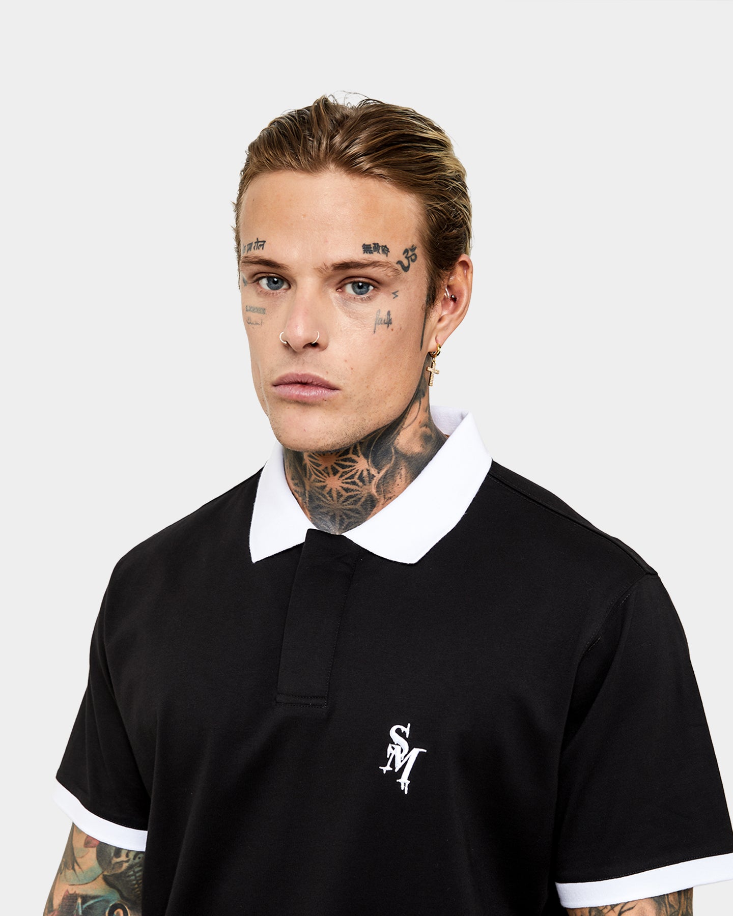 Saint Morta Icarus Polo Shirt Black/White、mySite、zt4zffjzw