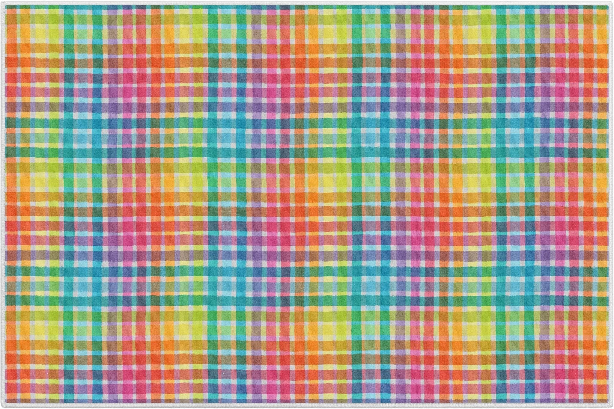 Crayola Plaid Area Rug By Well Woven、mySite、gigharbornorthrealestate
