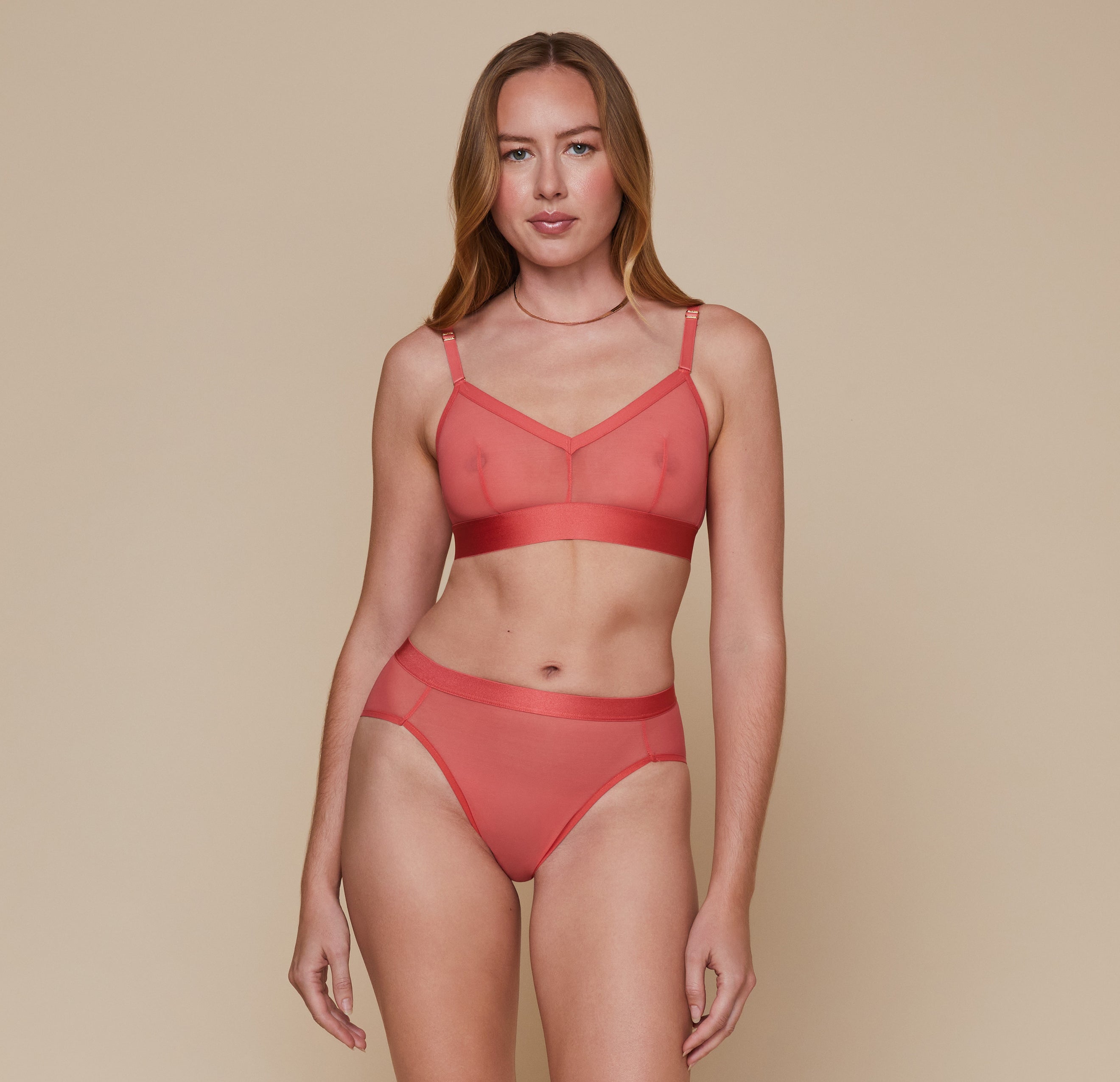 ComfortMesh™ Triangle Bralette - Coral、mySite、bengalsvssteelers