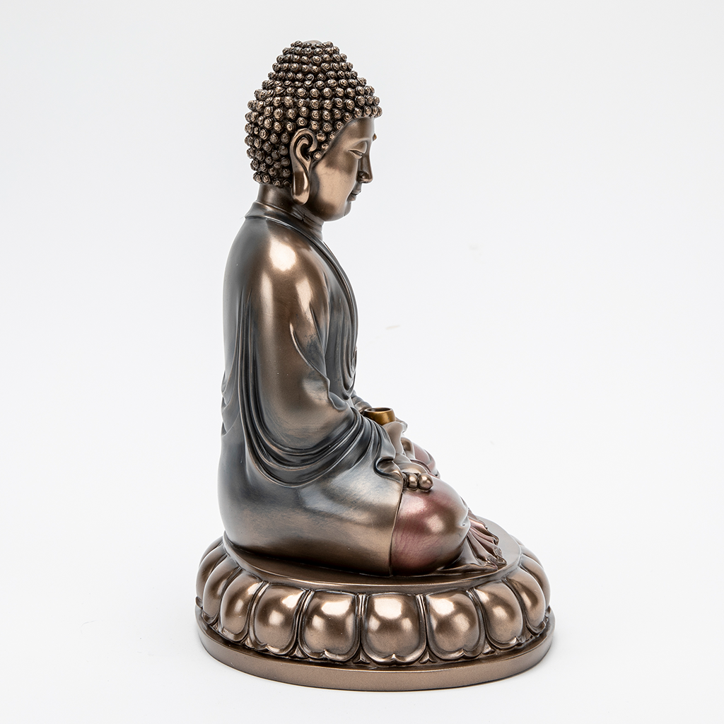 Bronze Meditating Buddha Statue with Alms Bowl、mySite、topwebapps