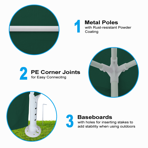 10'x10' Party Tent Outdoor Heavy Duty Gazebo Wedding Canopy + 4 Removable Walls、、eastwooduniform