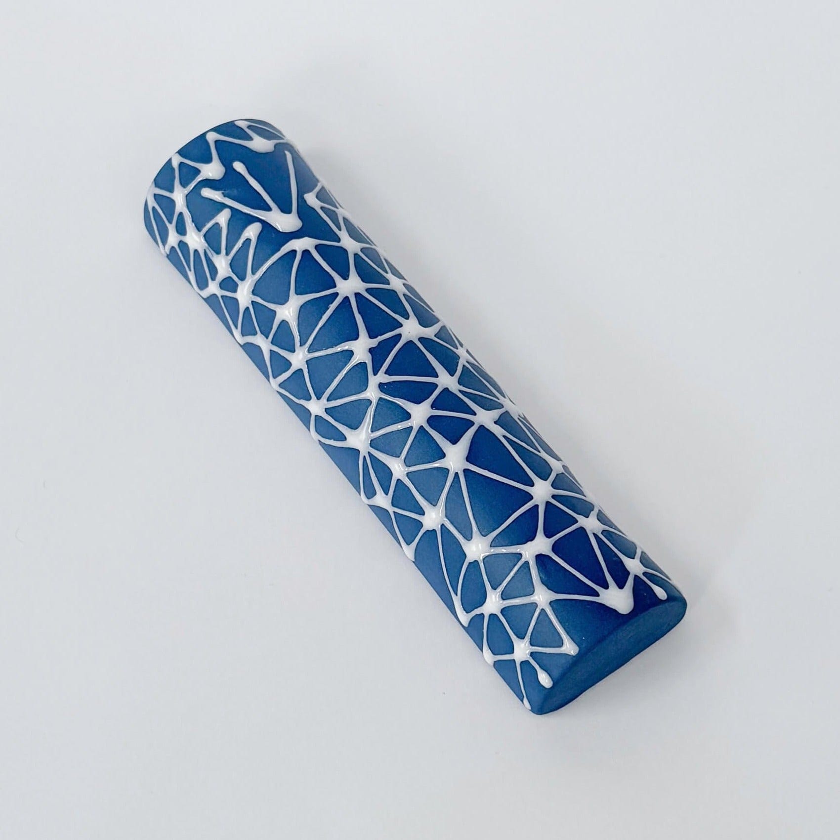 Moroccan Blue and White Stars Mezuzah Case by Maiyan Ben Yona、mySite、topwebapps