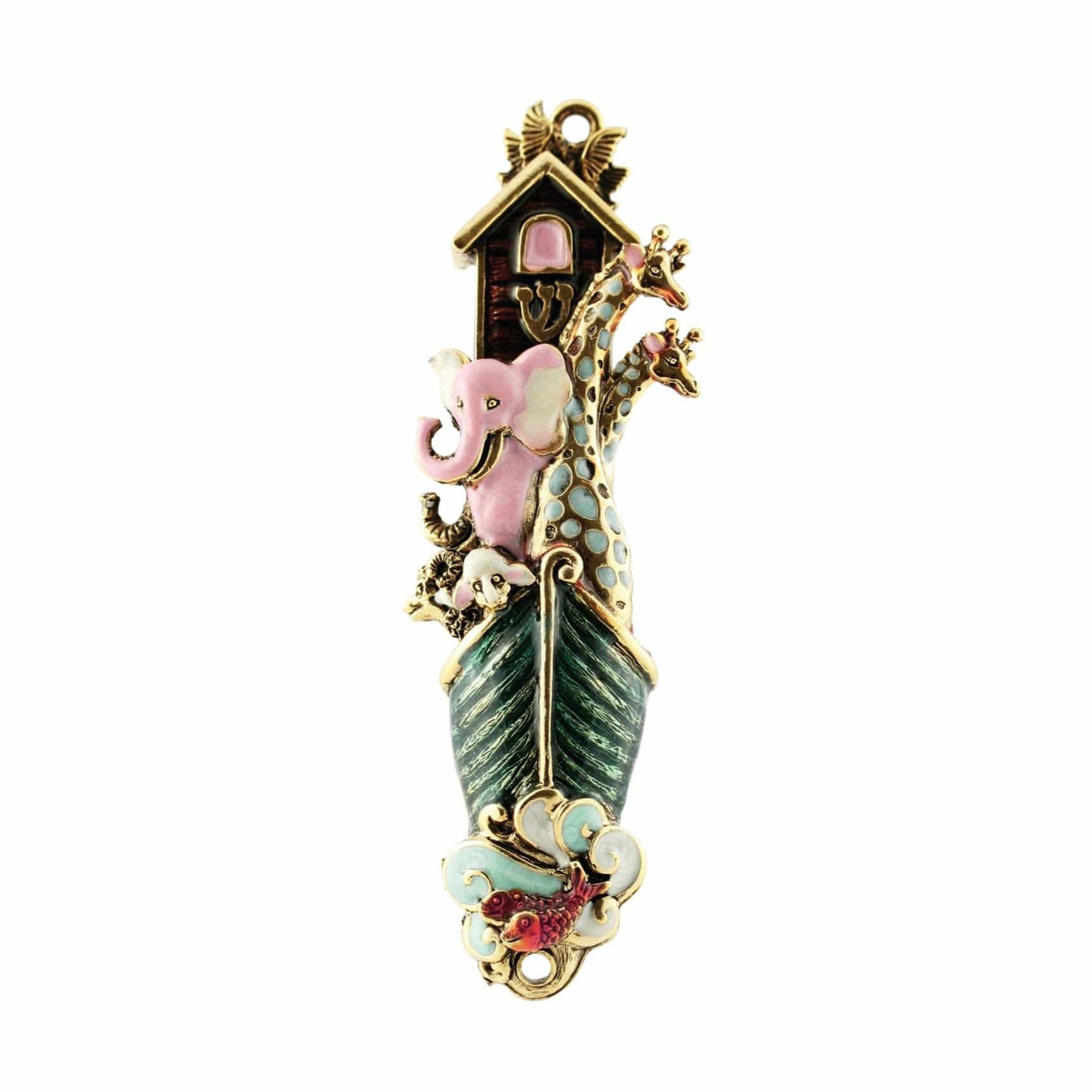 24k Gold-Plated Noah's Ark Mezuzah、mySite、topwebapps