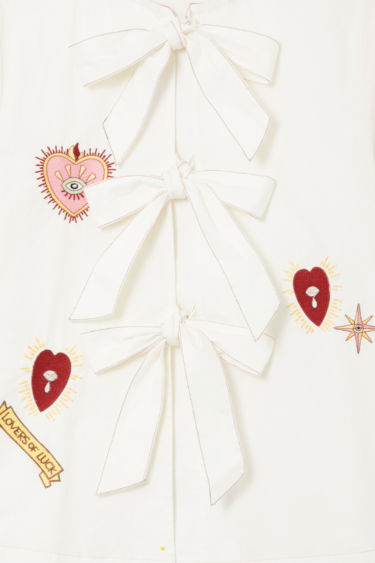 White Embroidered Mystical Shirt、mySite、solidvoid