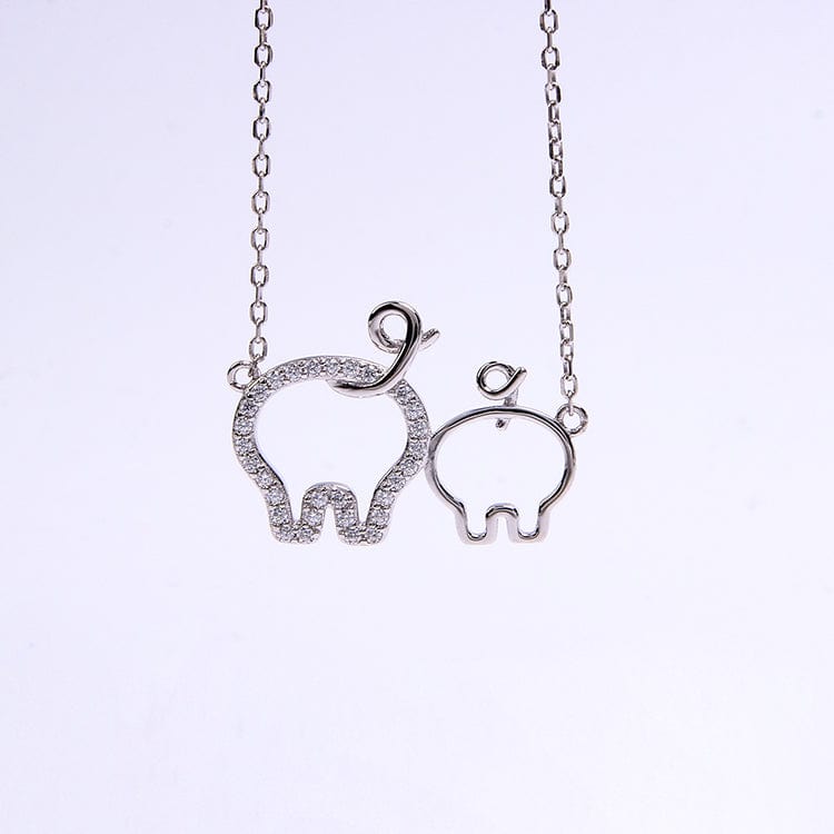 Best Friends Piggies, Pair of Pig Butts Necklace! Yellow, Rose or White Gold Plated、mySite、g9winljtr