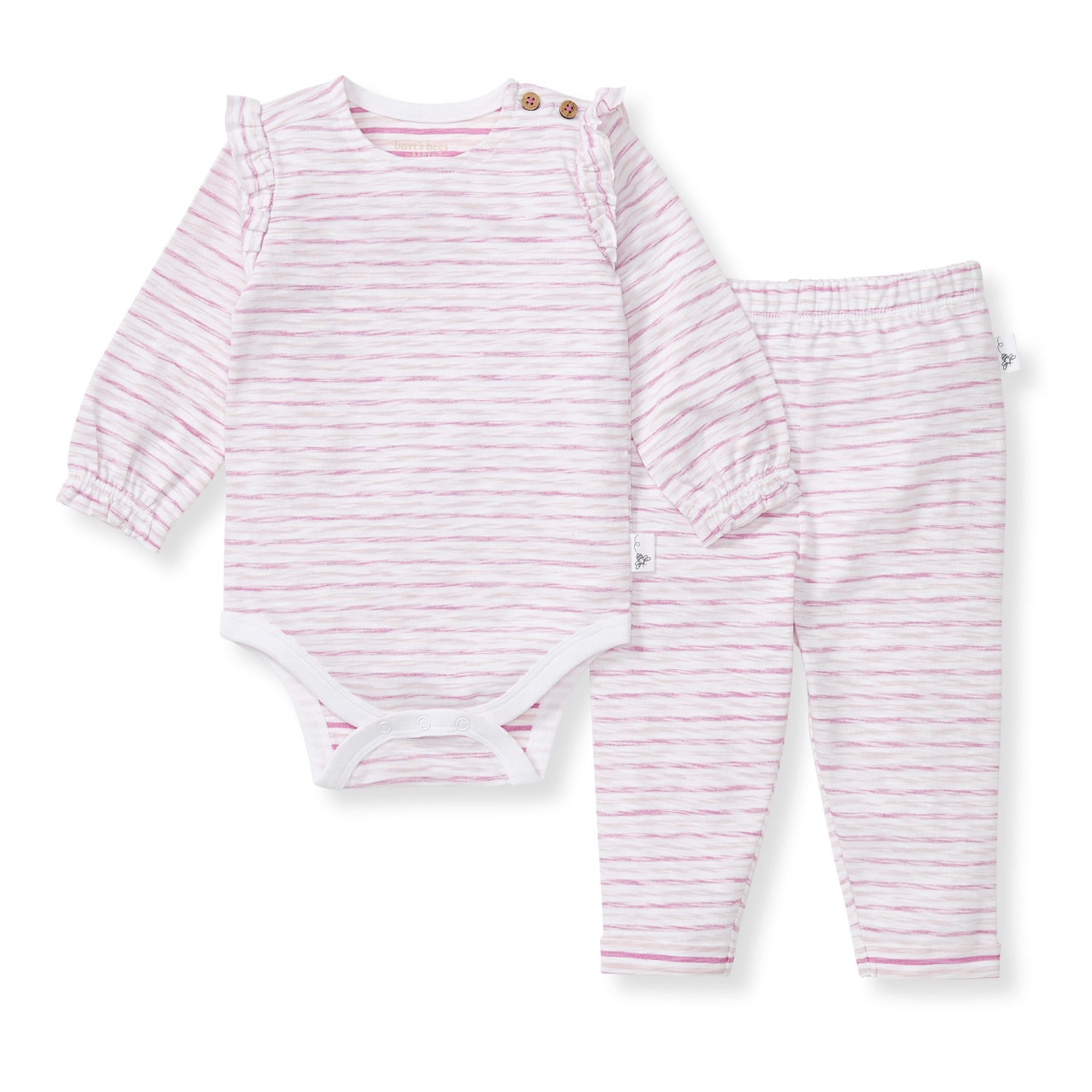 Slub Stripe Baby Girl Bodysuit Set、mySite、g9winljtr