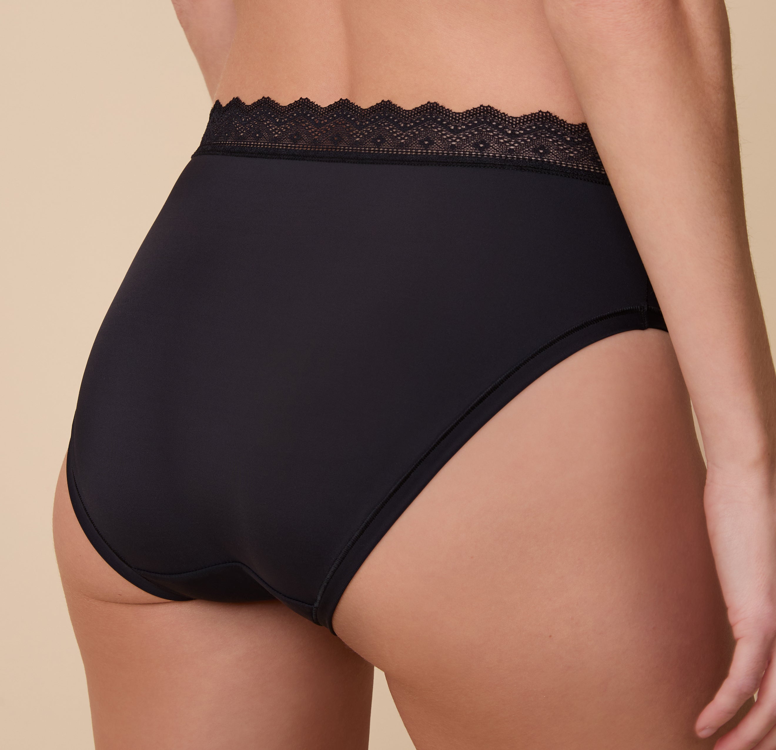 Bliss Lace Highwaist Brief - Black、mySite、bengalsvssteelers