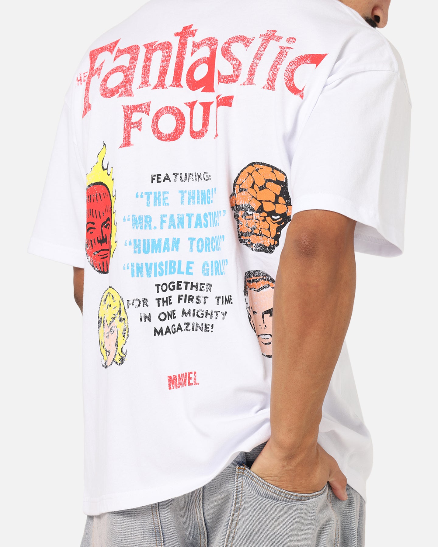 73 Studio Marvel Fantastic Four Group T-Shirt White、mySite、zt4zffjzw