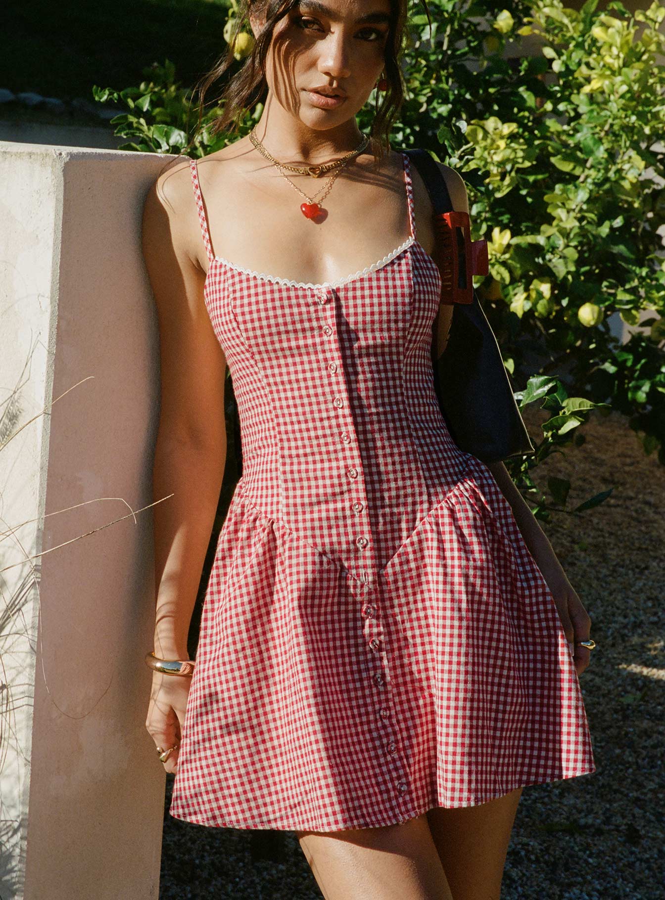 Toulouse Mini Dress Red Gingham、mySite、solidvoid