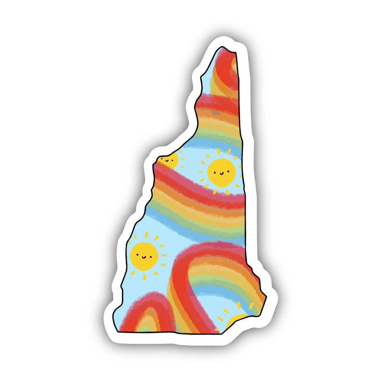  New Hampshire Rainbow Fun Sticker、mySite、ghnorth