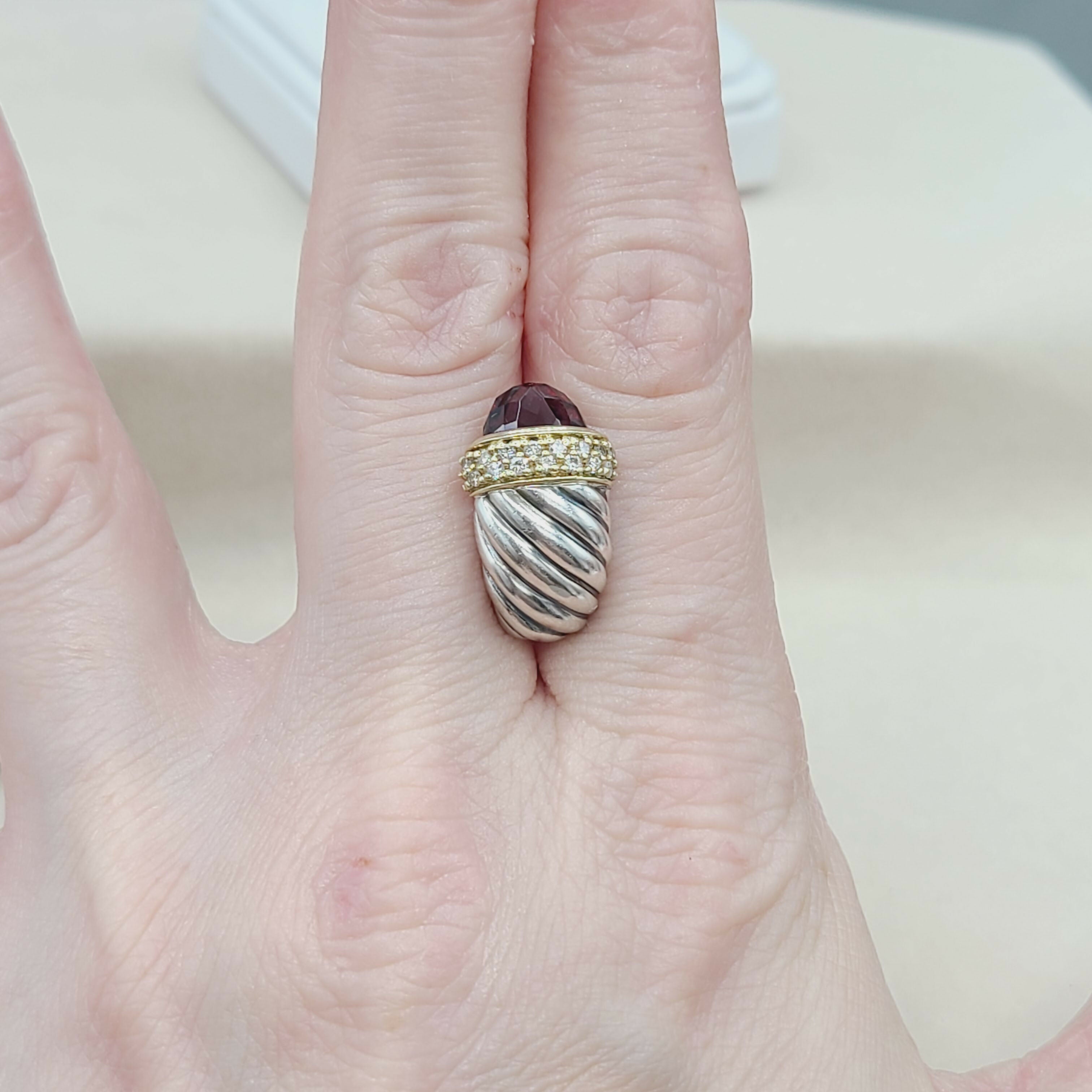 David Yurman Waverly Earrings Garnet, Diamonds & Gold、mySite、hinf8tx79