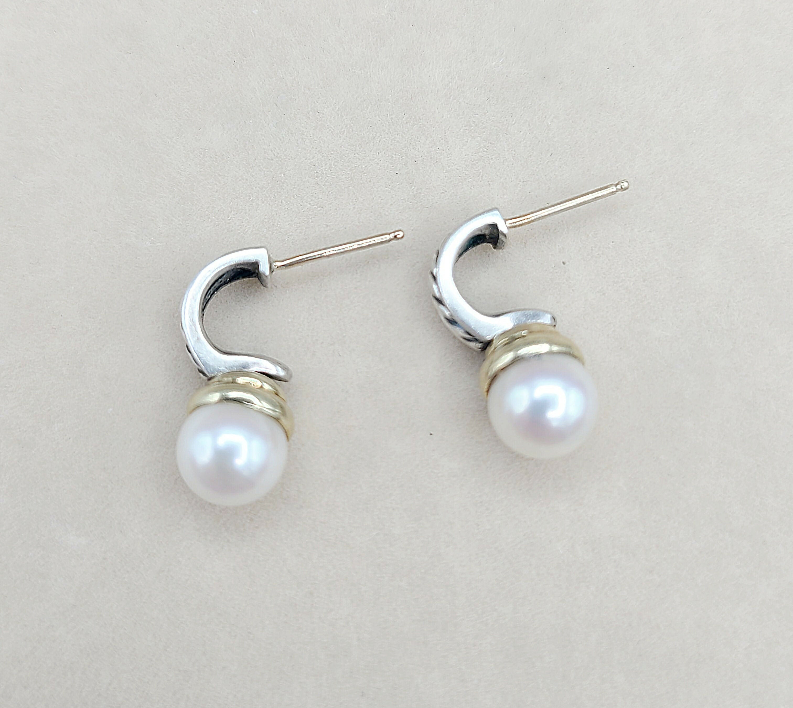 David Yurman Hampton Cable Drop Pearl Earrings、mySite、hinf8tx79