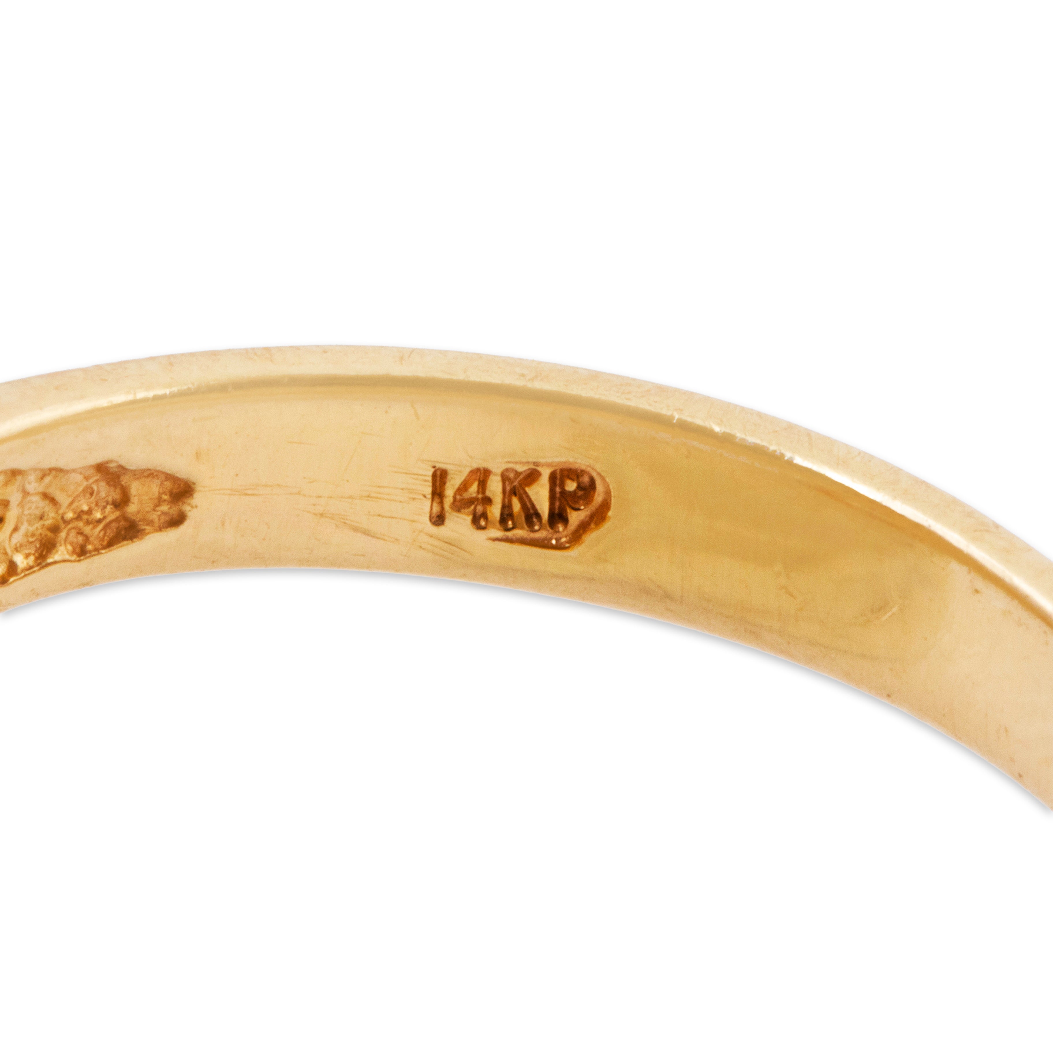 Vintage 14k Yellow Gold .26ct Diamond Stunning Asymmetric Ring 6.50、mySite、hinf8tx79