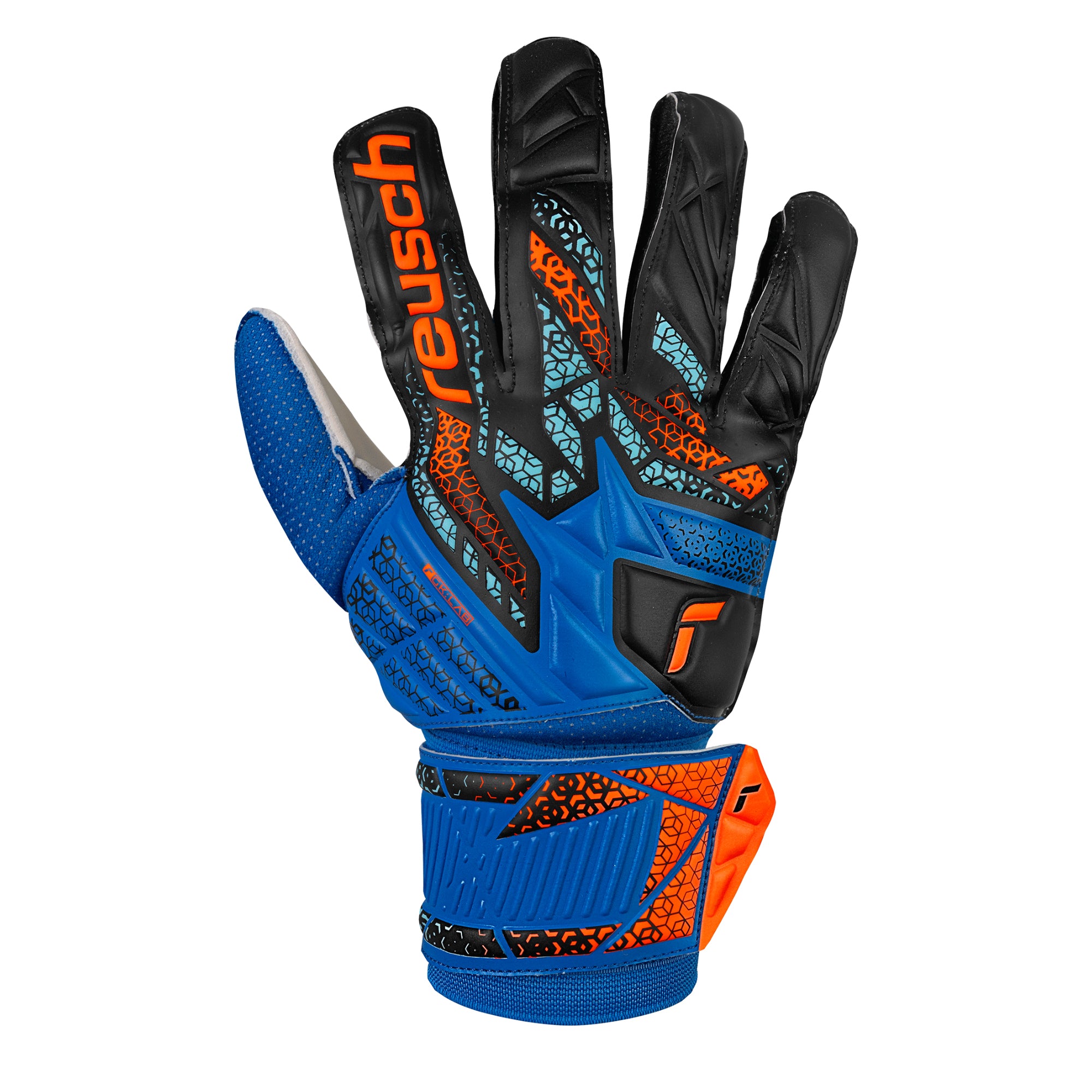 Reusch Men's Attrakt Starter Solid Goalkeeper Gloves Blue/Black、mySite、noshort