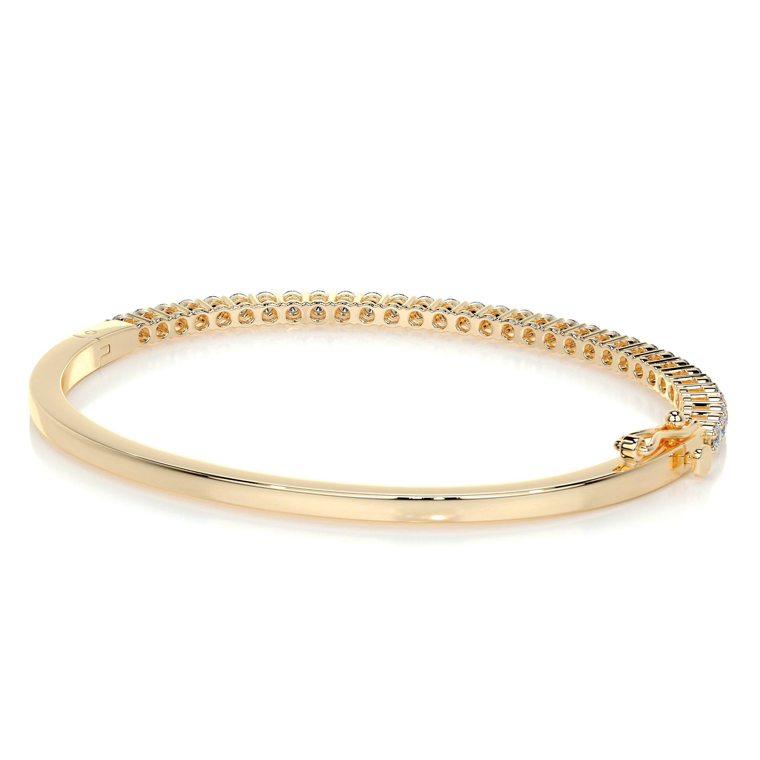 Karla Bangle Lab Grown Diamond Bracelet (1.6 Carat) -18K Yellow Gold、mySite、hinf8tx79