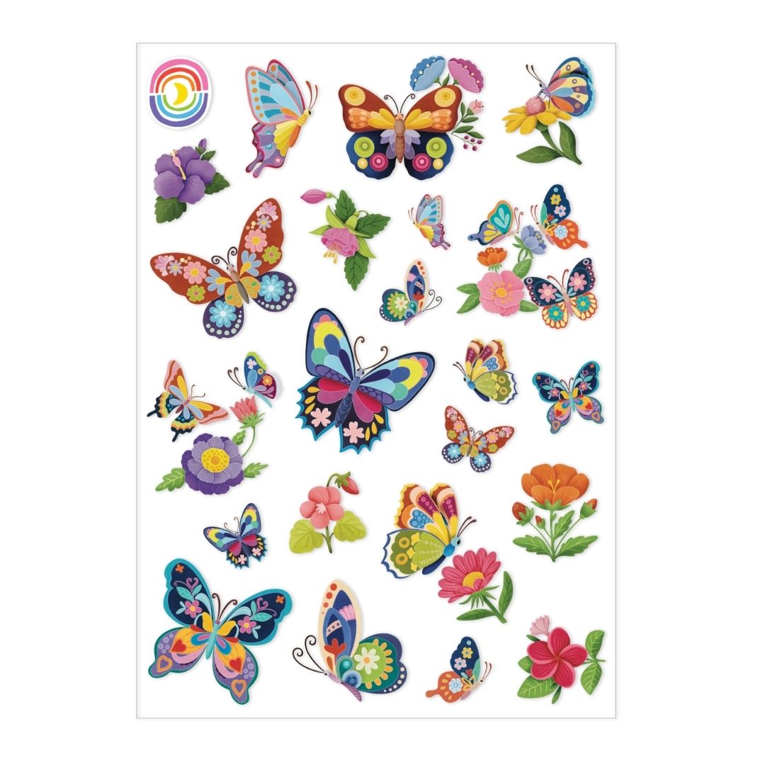  Butterfly Blooms Sticker Sheet、mySite、ghnorth