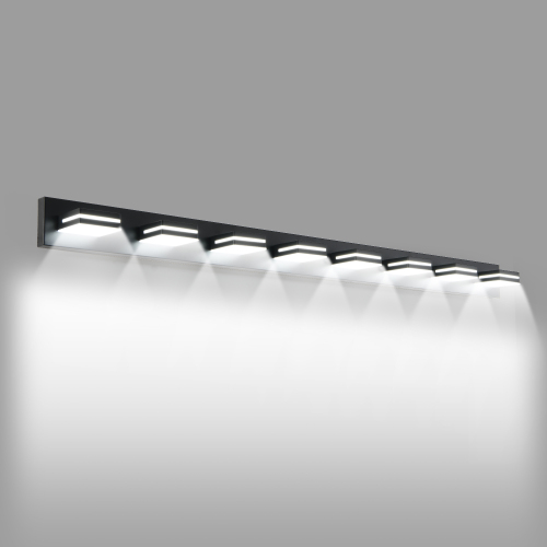 Modern Chrome LED Vanity Light, 5-Lights Wall Sconce for Bathroom and Mirror, Sleek Minimalist Design, Energy-Efficient, Easy to Install、、eastwooduniform