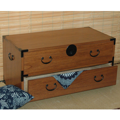 Large Two Drawer Tansu, Teak Finish、mySite、topwebapps