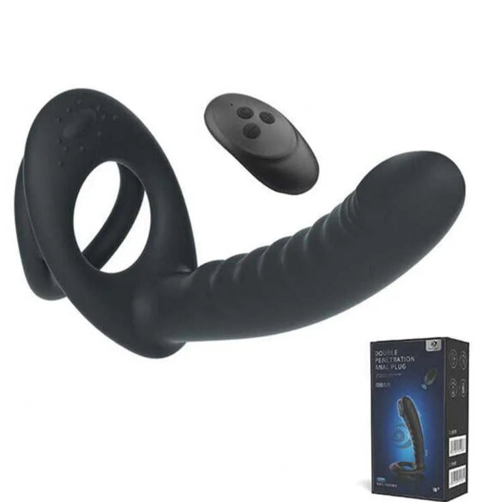 Tandem Thrill | Double Cock Ring | 6.5 Vibrating Dildo | USB、mySite、bottomscart