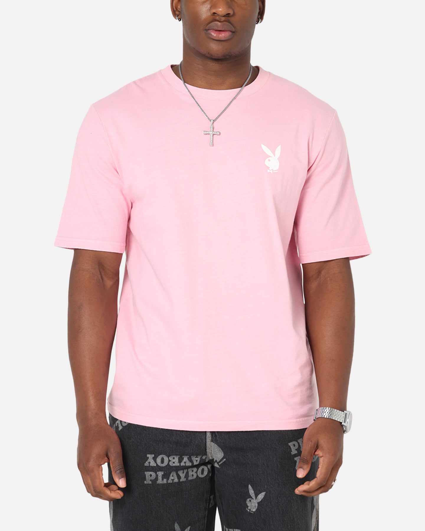 Playboy Stack Washed T-Shirt Washed Pink、mySite、zt4zffjzw