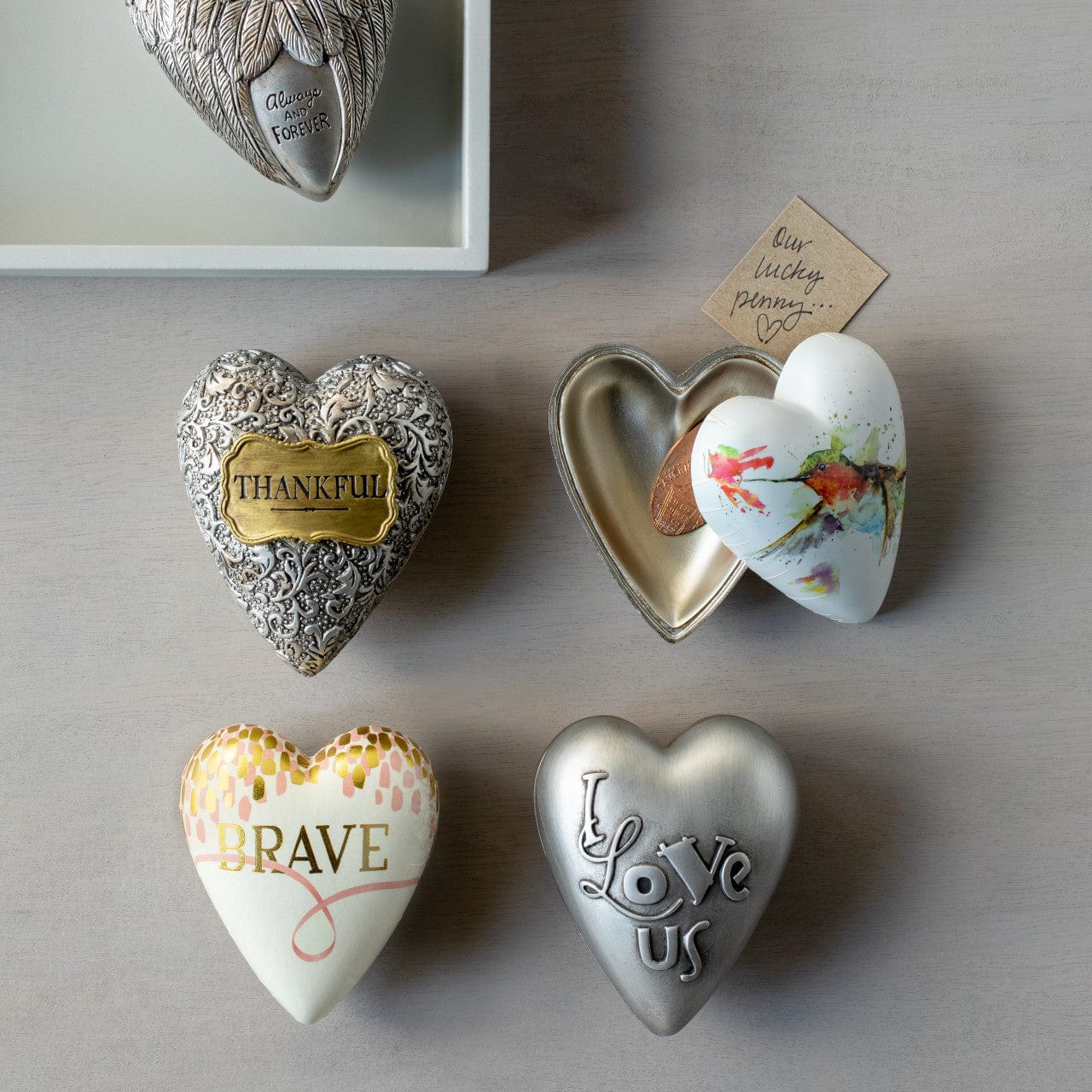 Art Heart Keepers Trinket Boxes-Hummingbird, Sunflower, Love, Faith、mySite、g9winljtr