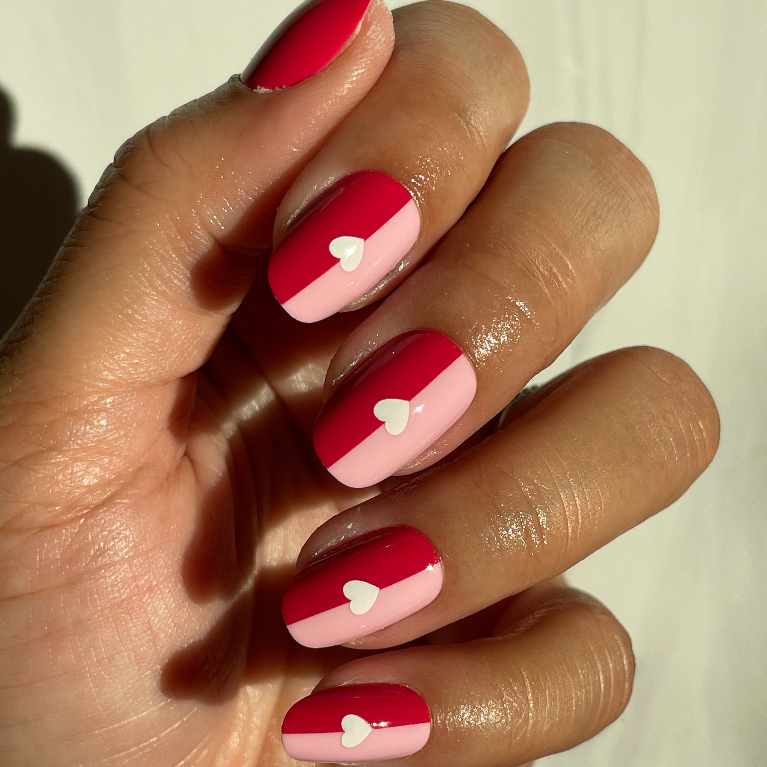 Colorblock Heart - Press-On | Short | Round、mySite、solidvoid