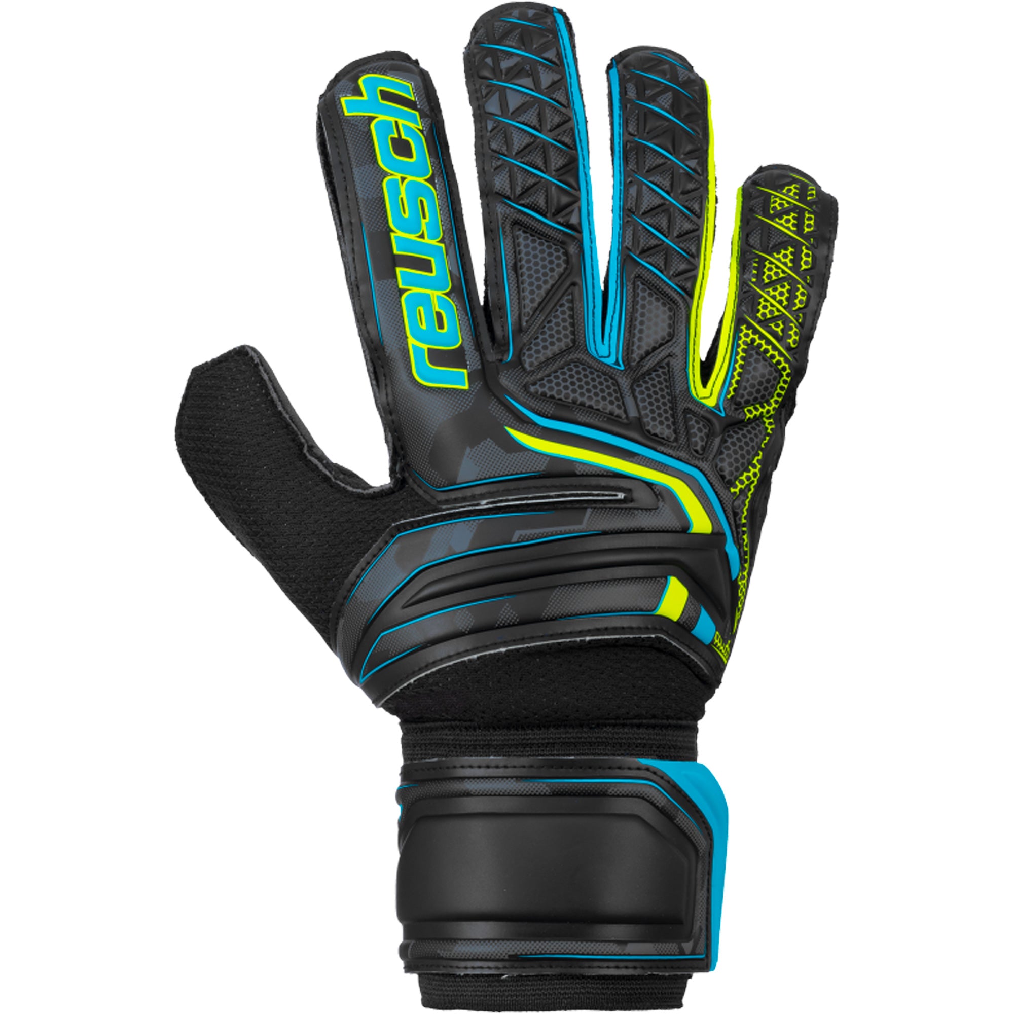 Reusch Men's Goalkeeper Attrakt SD Gloves Black/Lime、mySite、noshort