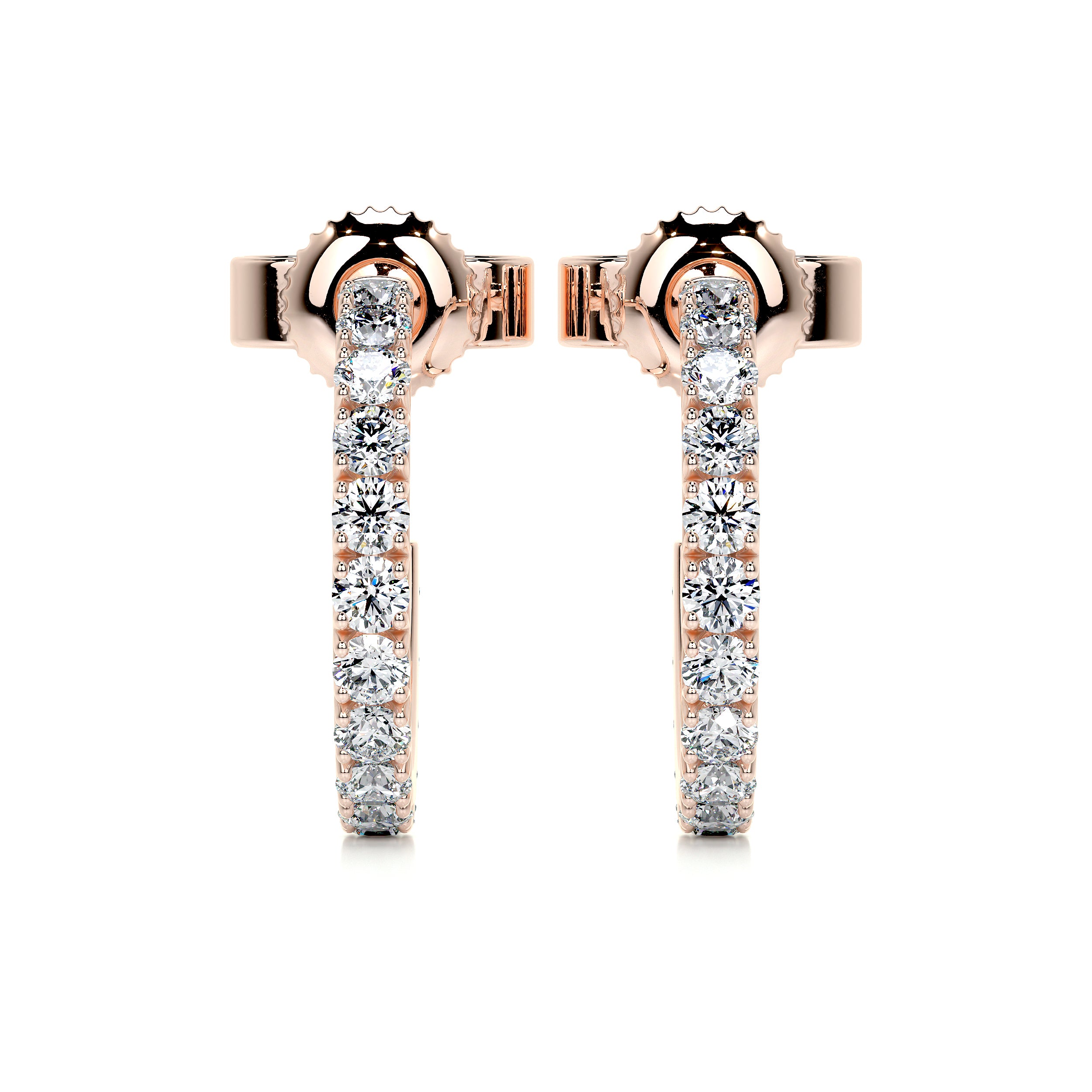 Nicole Diamond Earrings (3 Carat) -14K Rose Gold、mySite、hinf8tx79