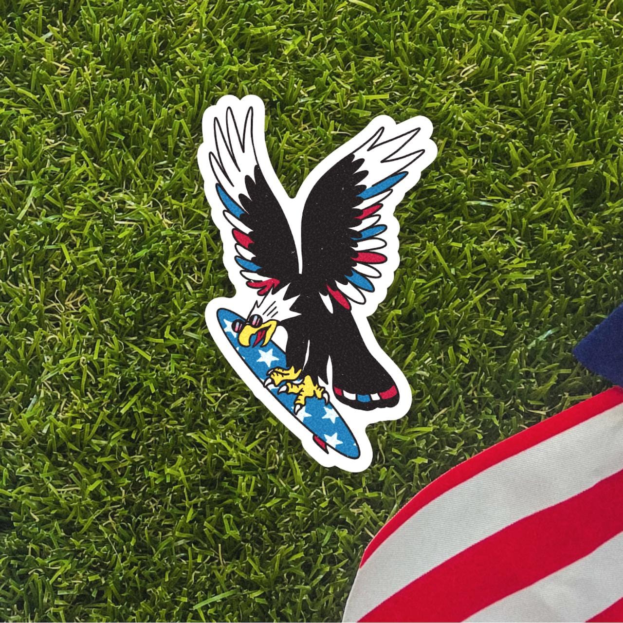  Bald Eagle Surfboard Sticker、mySite、elrpsem3k