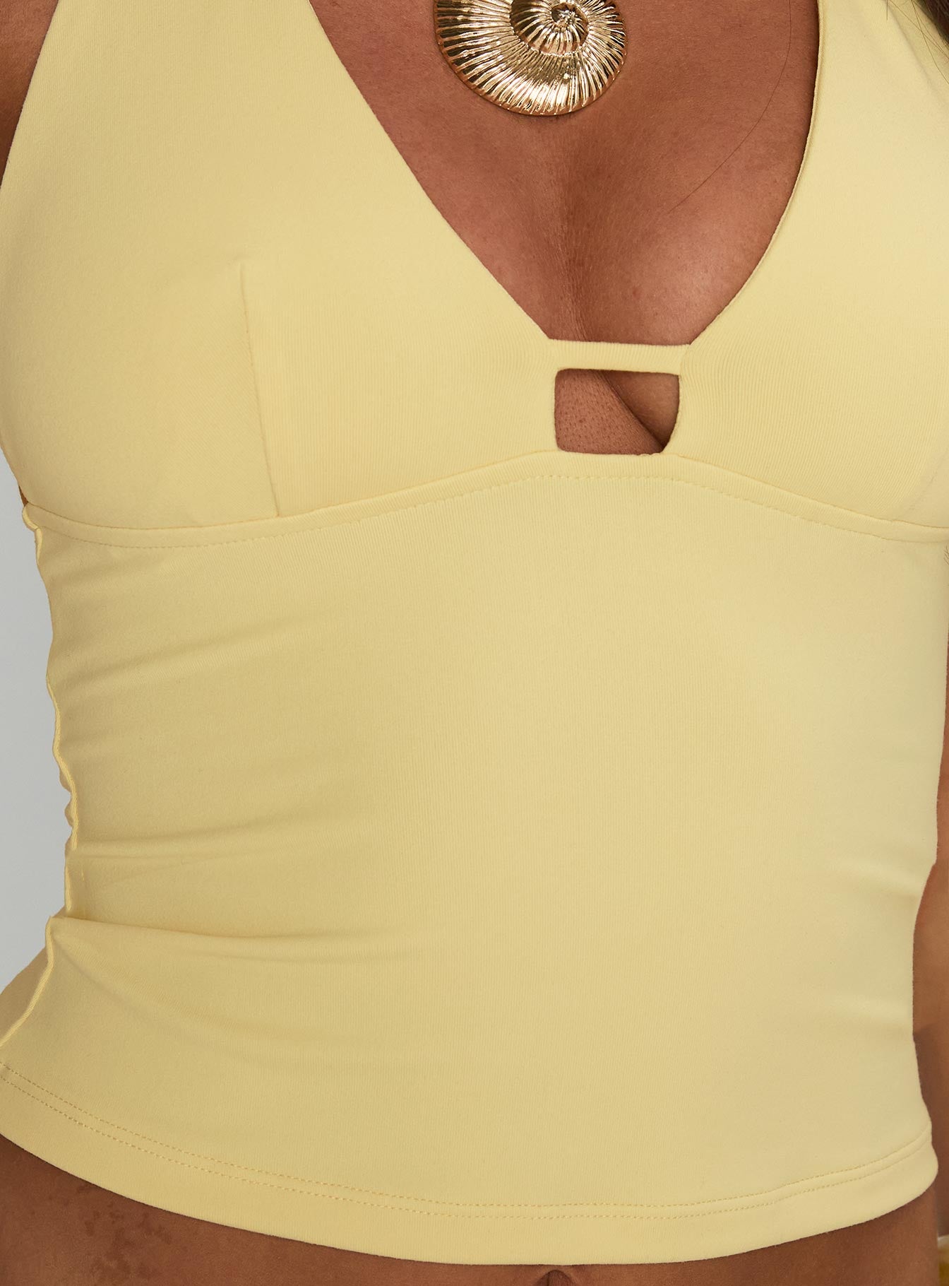 Impress Me Halter Top Lemon、mySite、solidvoid