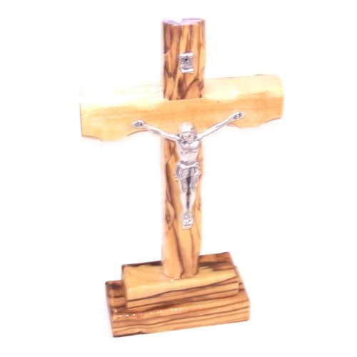  Olive Wood Standing Cross with Crucifix.、mySite、elrpsem3k