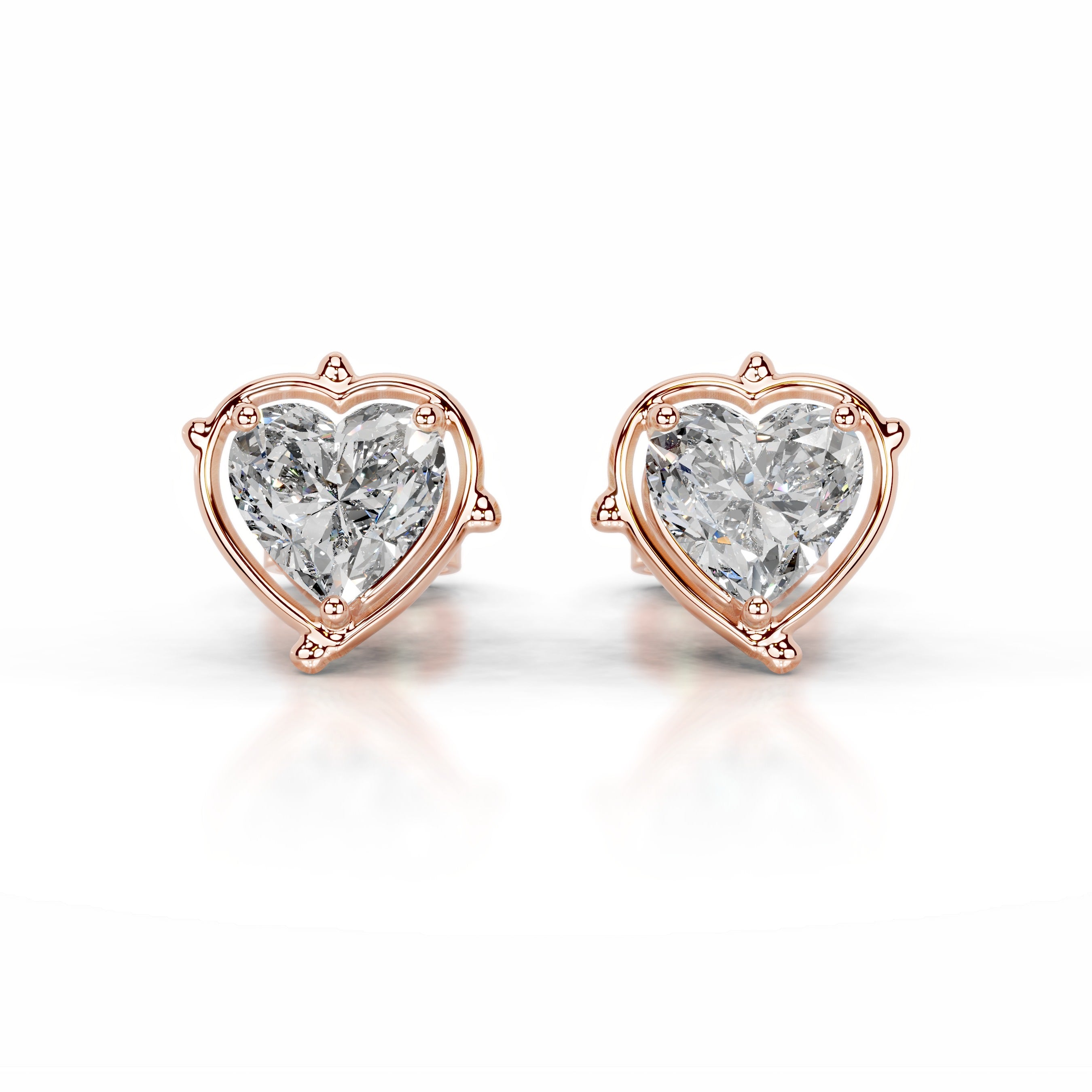 Rooted in Love Lab Grown Diamond Earrings - 14K Rose Gold、mySite、hinf8tx79