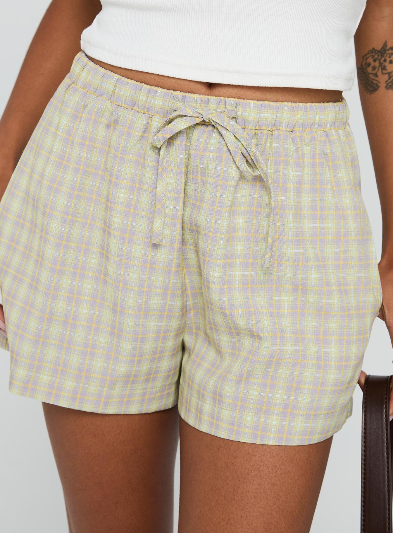 Star Blaze Shorts Green Check、mySite、solidvoid