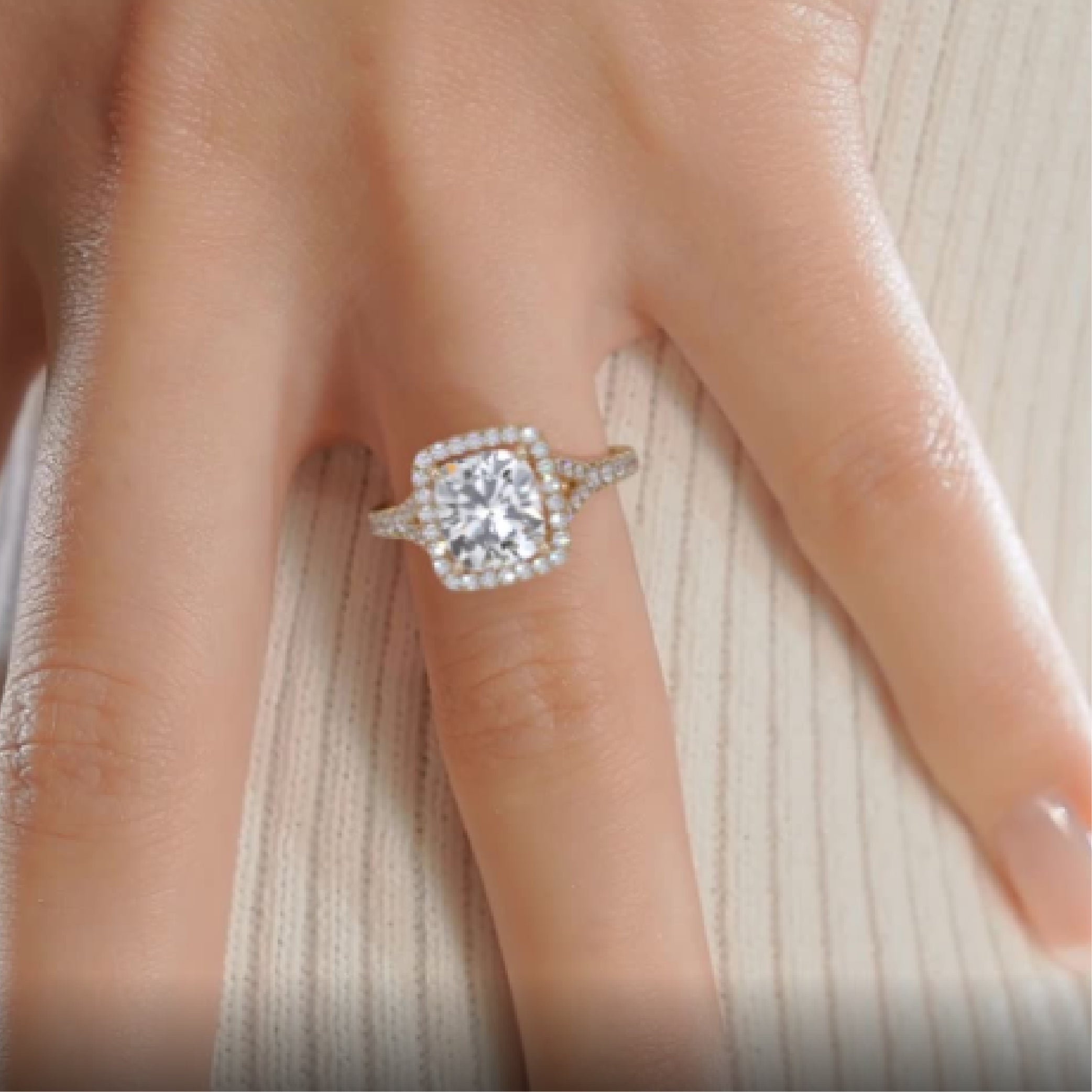 Luciana Lab Grown Diamond Ring -18K Yellow Gold、mySite、hinf8tx79