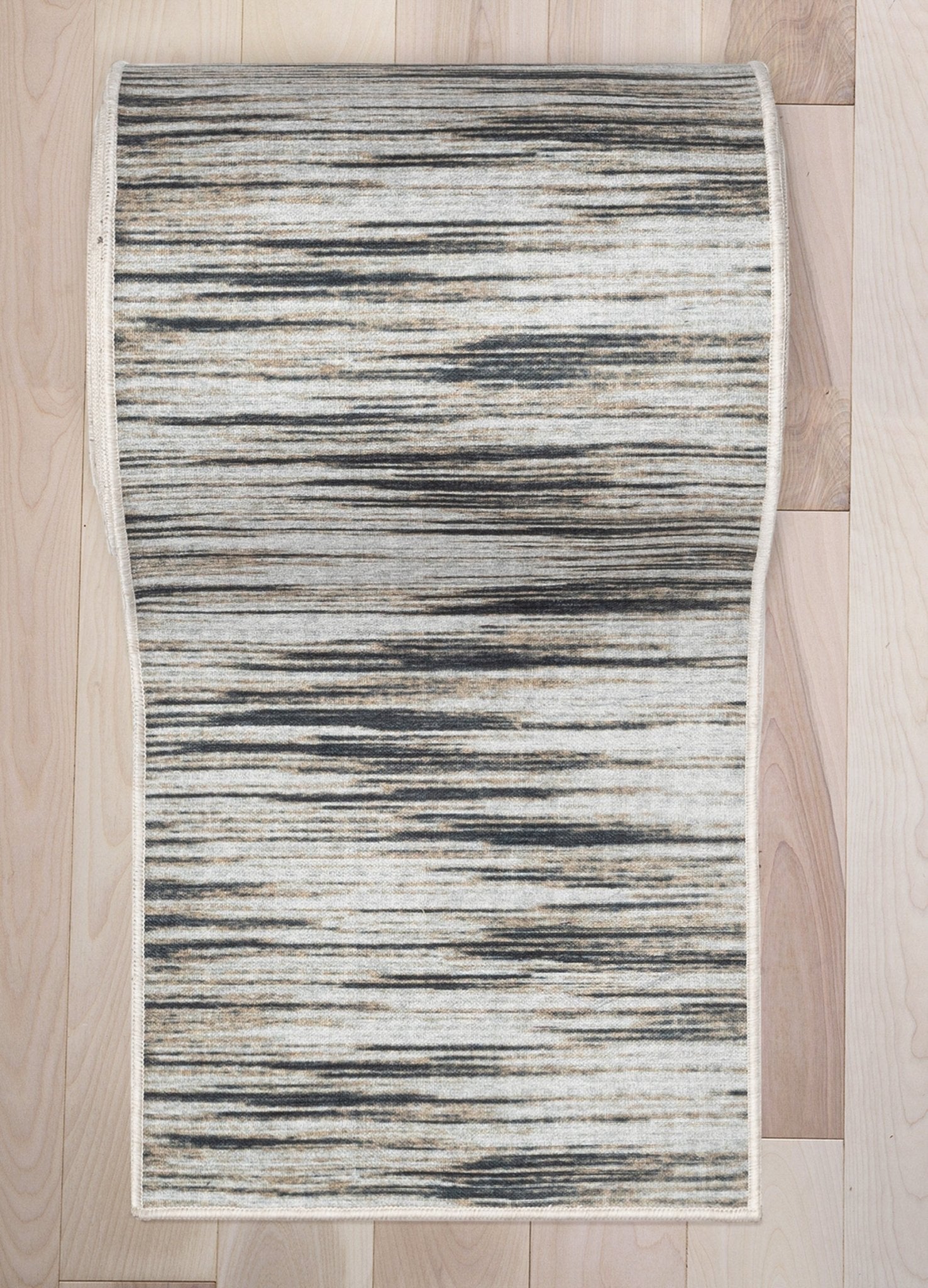 Custom Size Runner Modern Abstract Print Ivory Brown Choose Your Width x Choose Your Length Hallway Runner Rug、mySite、gigharbornorthrealestate