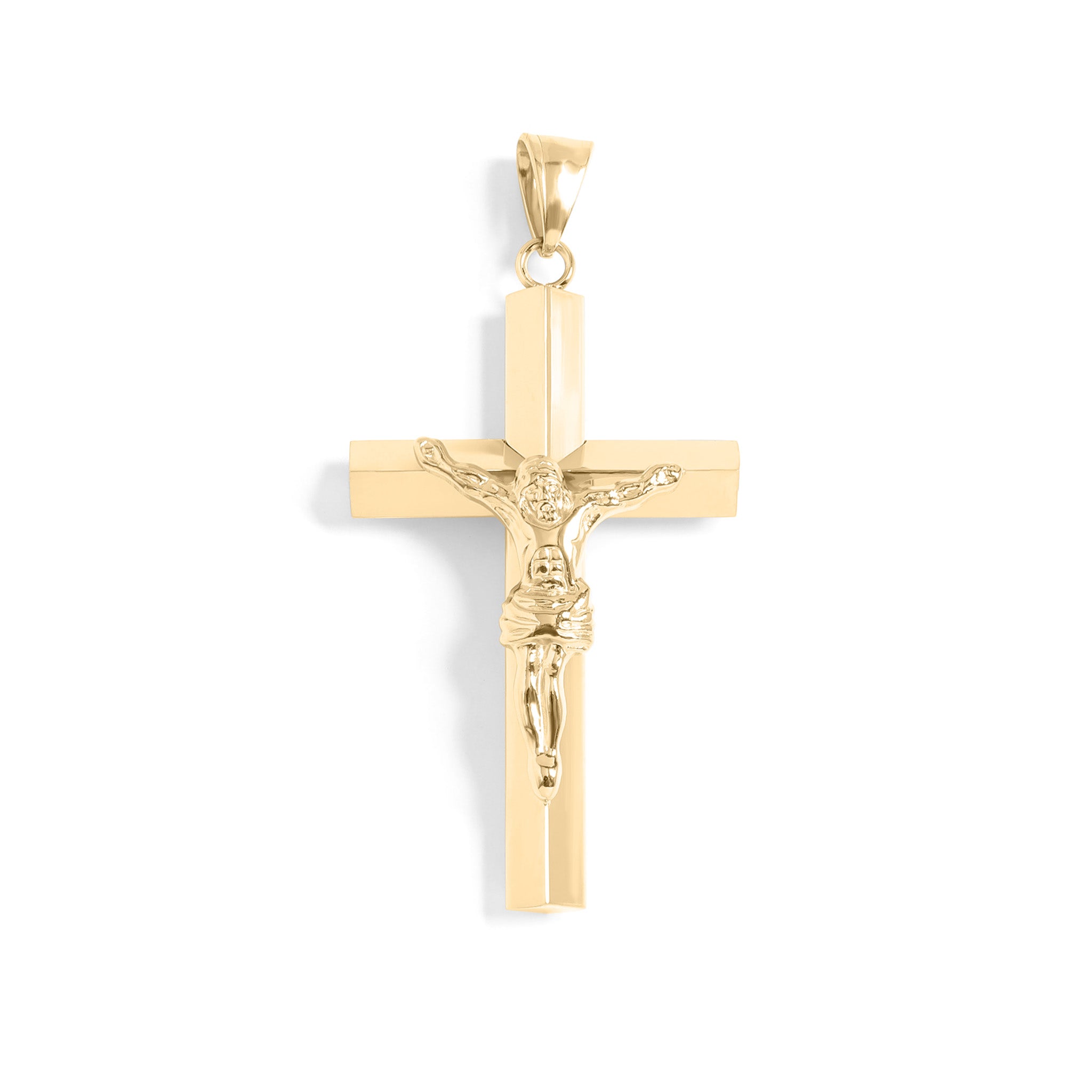 18K Gold PVD Stainless Steel Medium Crucifix Cross Pendant / PDL9018、mySite、dreamappss