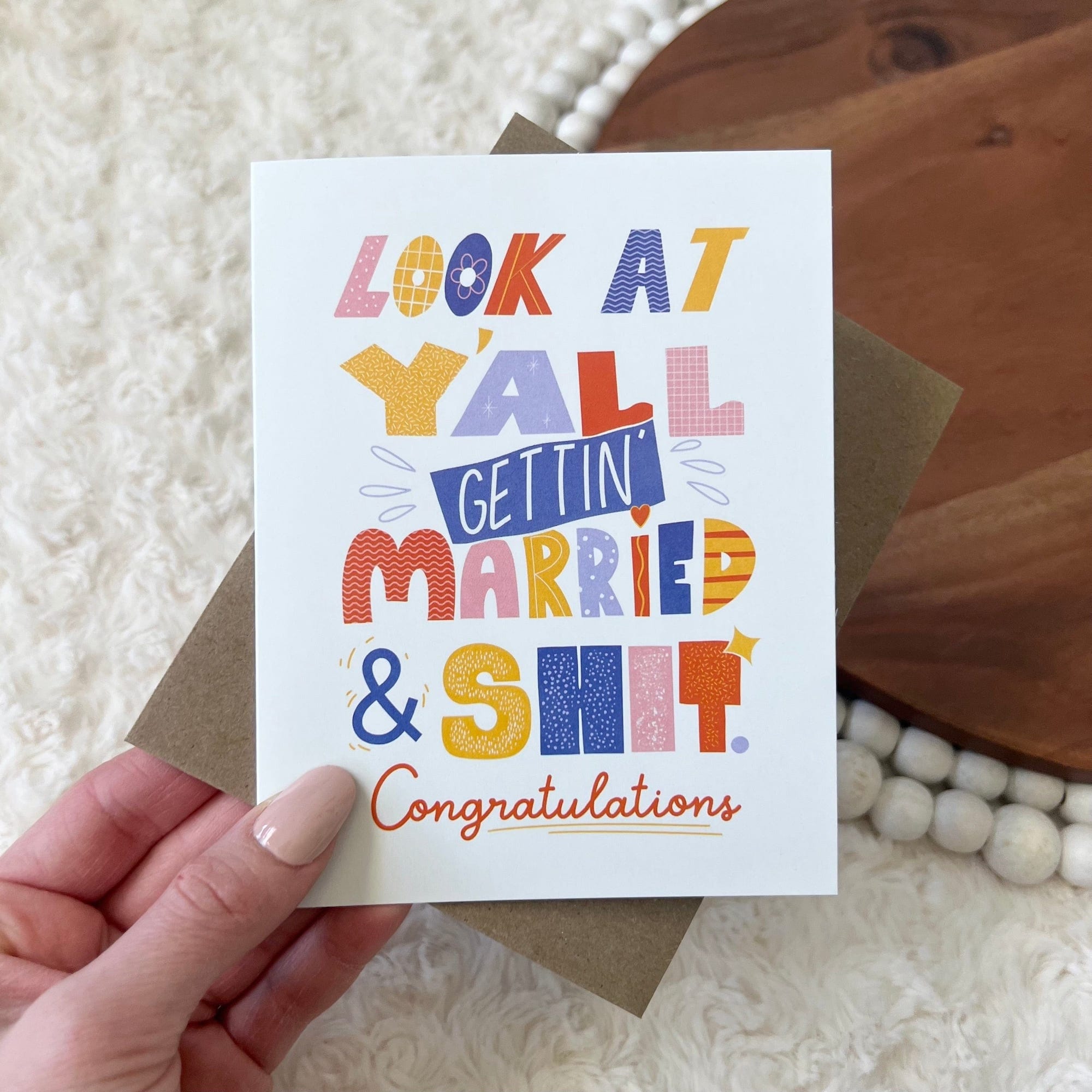  Look At Y'all Getting Married & Shit Wedding Card、mySite、ghnorth