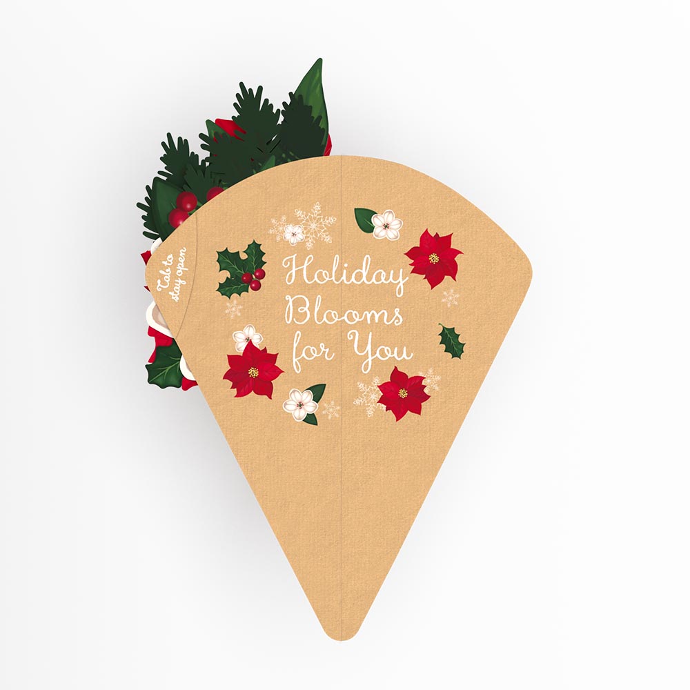 Poinsettia & Pine Little Blooms (Notecard 5-Pack)、mySite、solidvoid