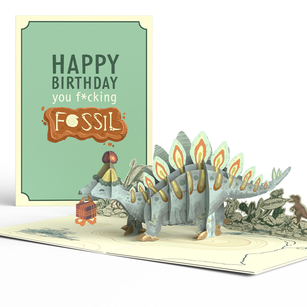 Happy Birthday You F*cking Fossil Pop-Up Card、mySite、solidvoid