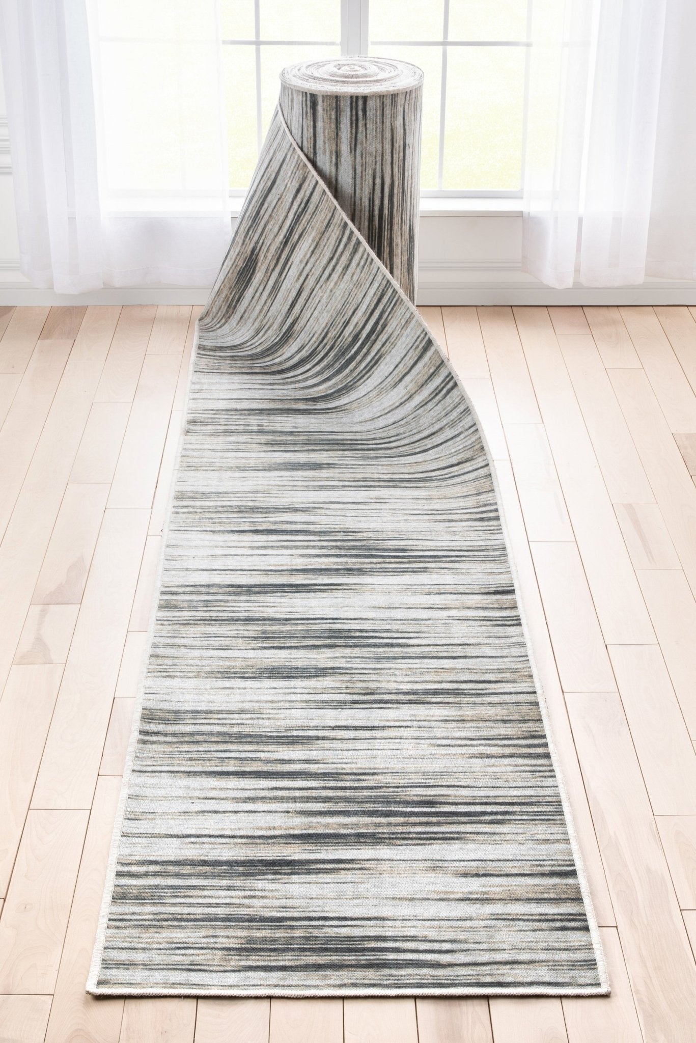 Custom Size Runner Modern Abstract Print Ivory Brown Choose Your Width x Choose Your Length Hallway Runner Rug、mySite、gigharbornorthrealestate
