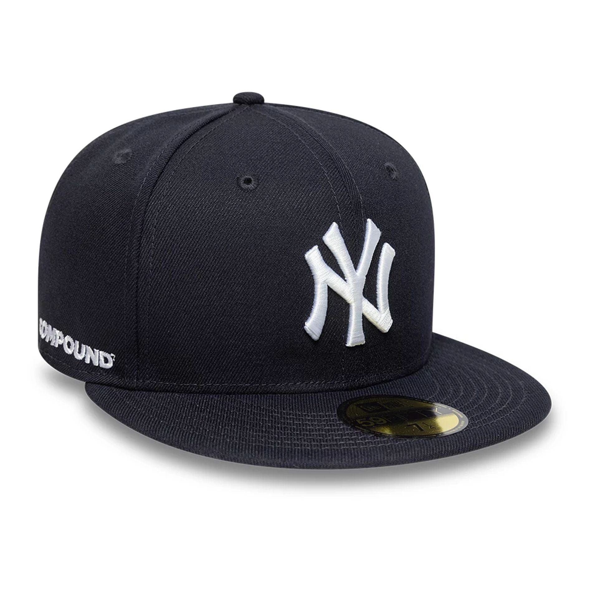 New York Yankees Compound X MLB Navy 59FIFTY Fitted Cap、mySite、vikingsvslions