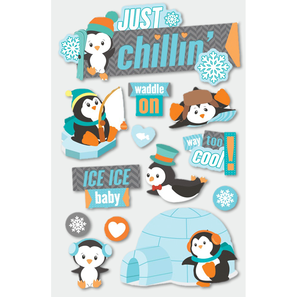  Just Chillin' 3-D Stickers、mySite、ghnorth