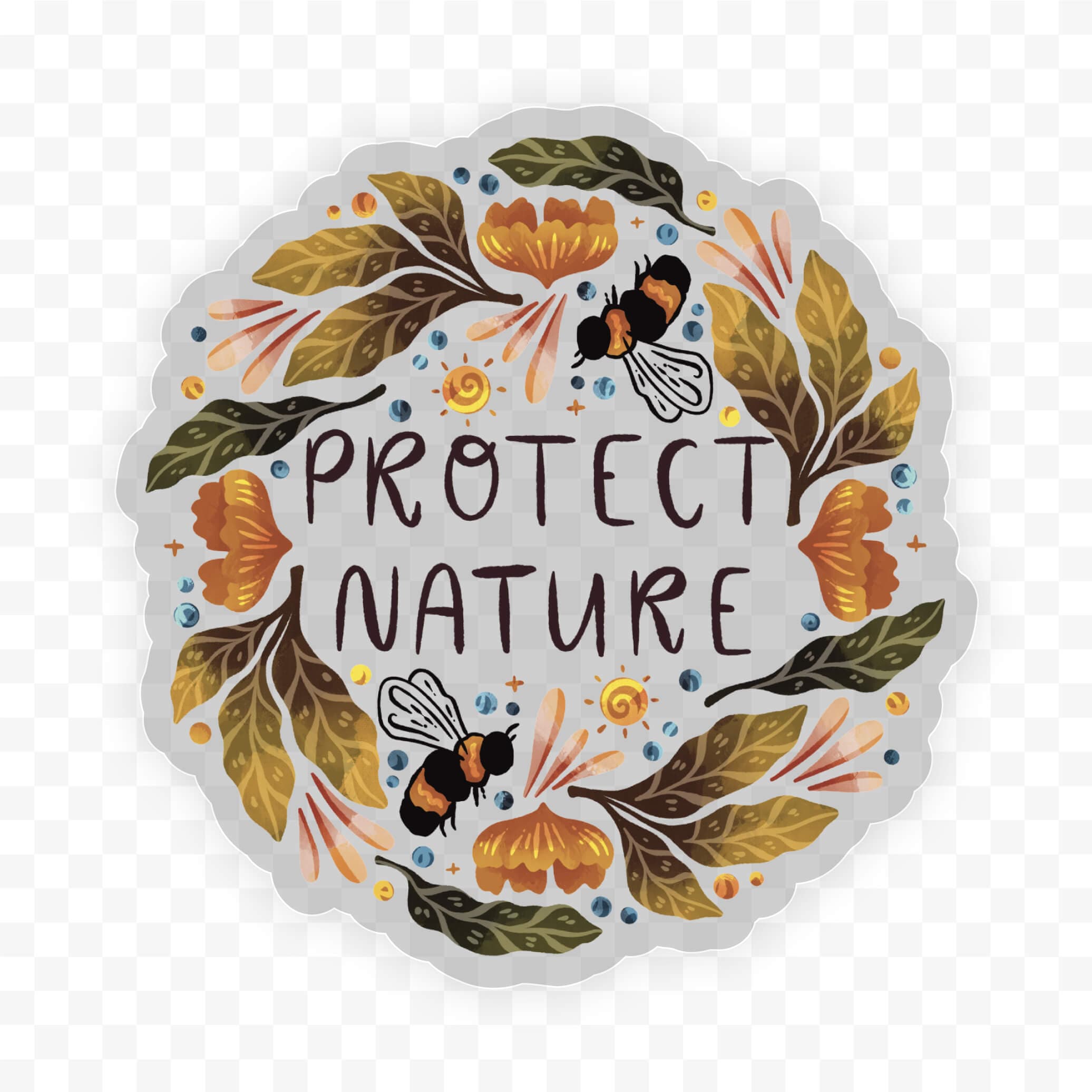  Protect nature clear sticker、mySite、ghnorth