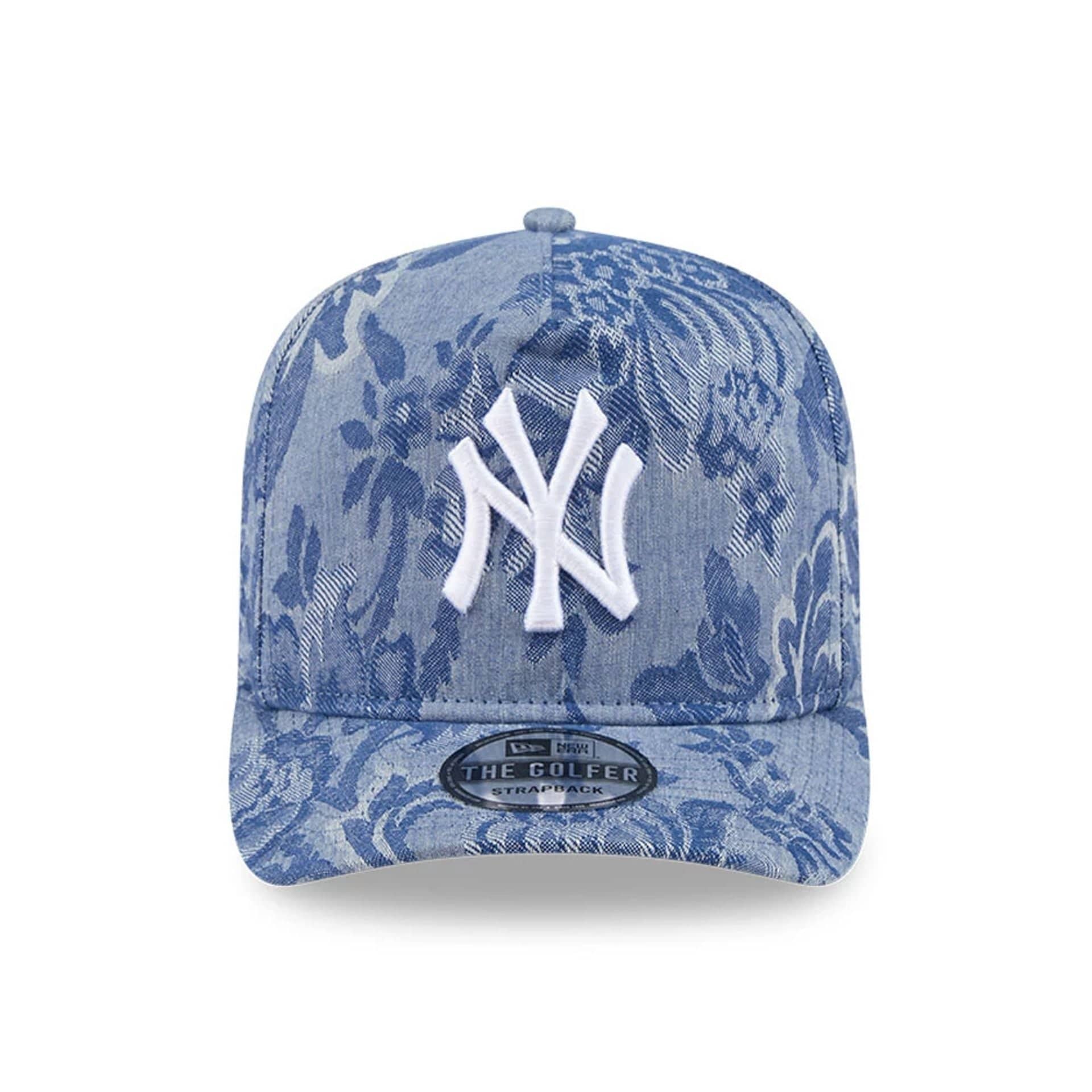 New York Yankees MLB Denim Jacquard Blue Golfer Adjustable Cap、mySite、vikingsvslions