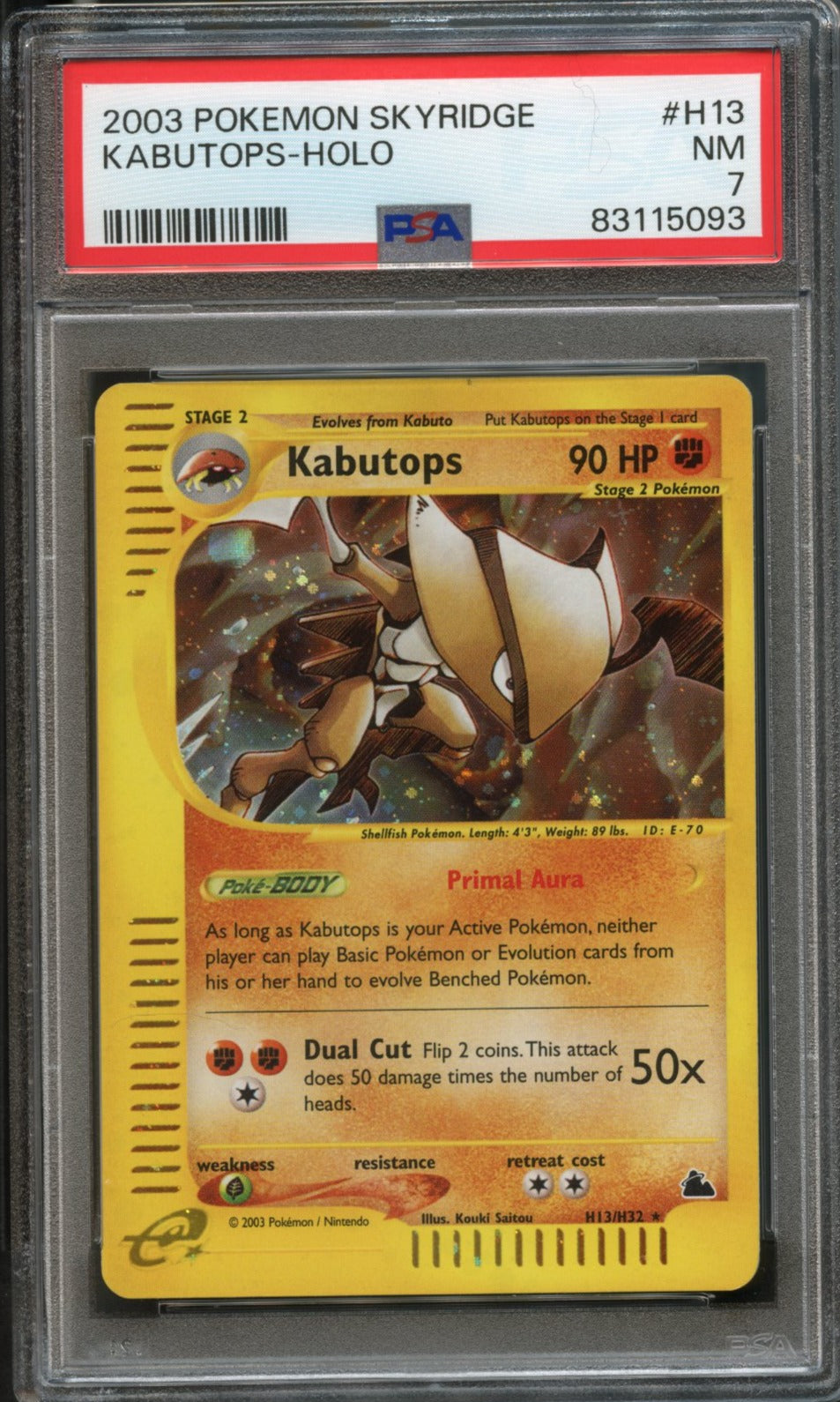 Kabutops #H13 PSA 7 Skyridge、mySite、waistdrama