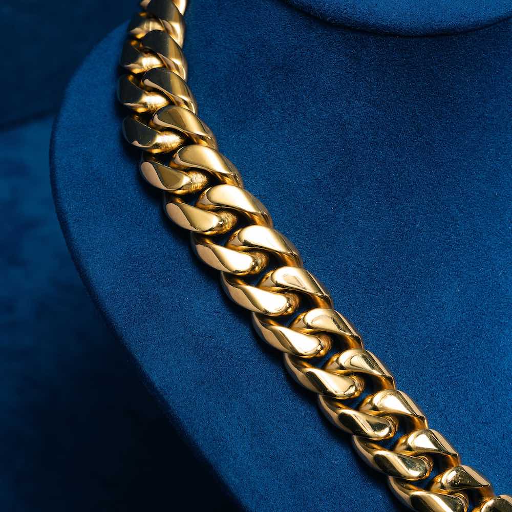 18MM Cuban Link Chain 14K Yellow Gold、mySite、hinf8tx79