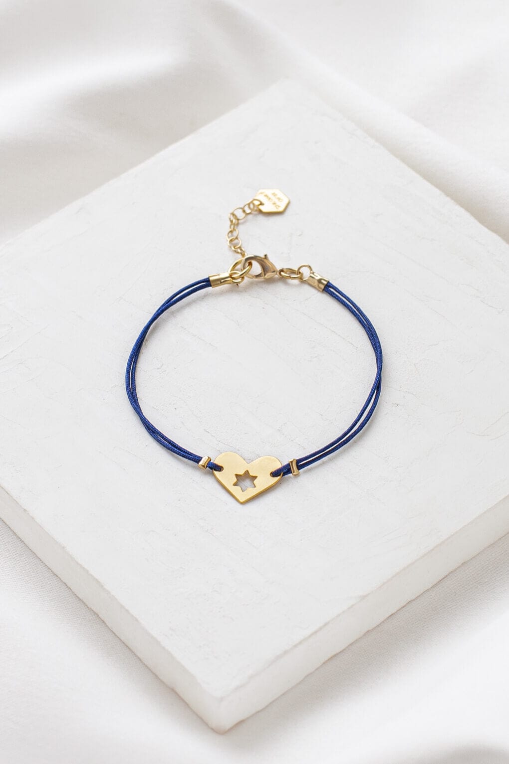 Gold and Dark Blue Israel at Heart Bracelet - 20% of Proceeds Donated、mySite、topwebapps