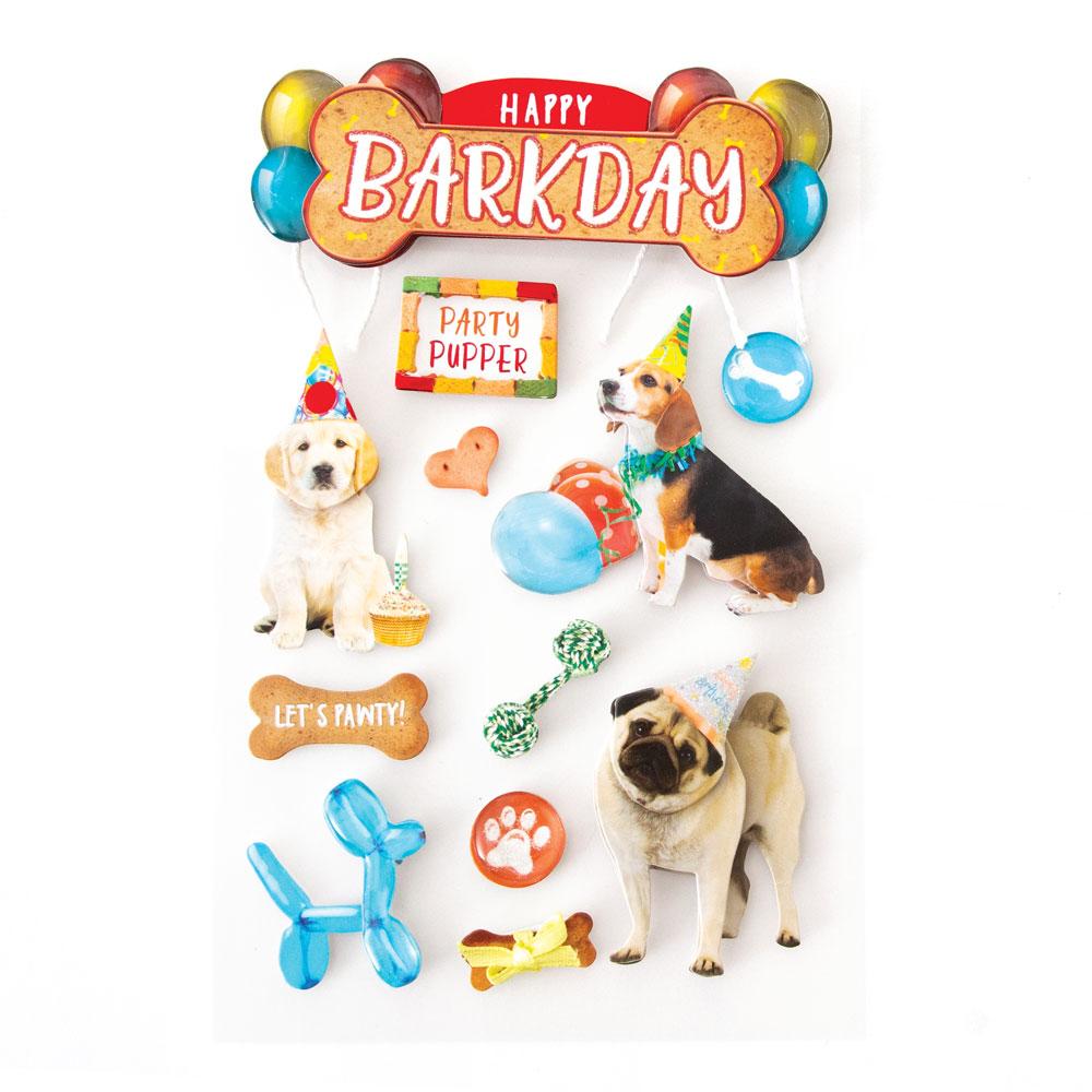  Scrapbook Stickers - 3D Happy Bark Day、mySite、ghnorth